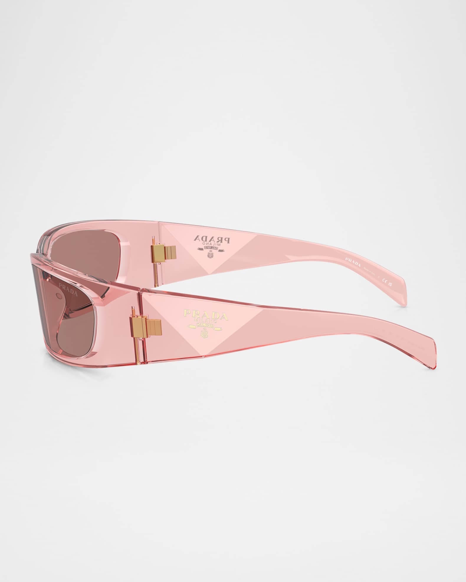 Prada Logo Propionate & Plastic Wrap Sunglasses | Neiman Marcus