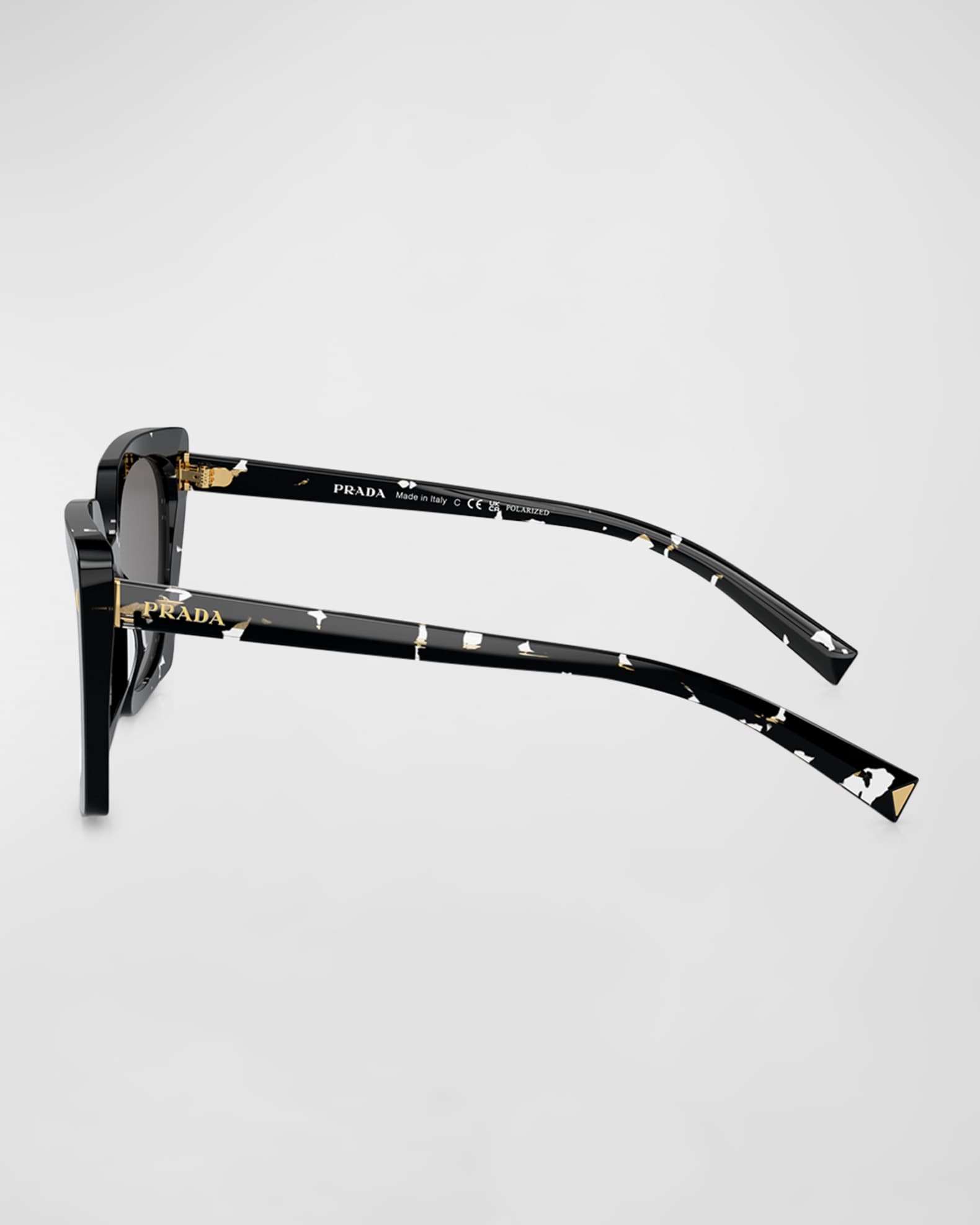 Prada Polarized Acetate Square Sunglasses Neiman Marcus