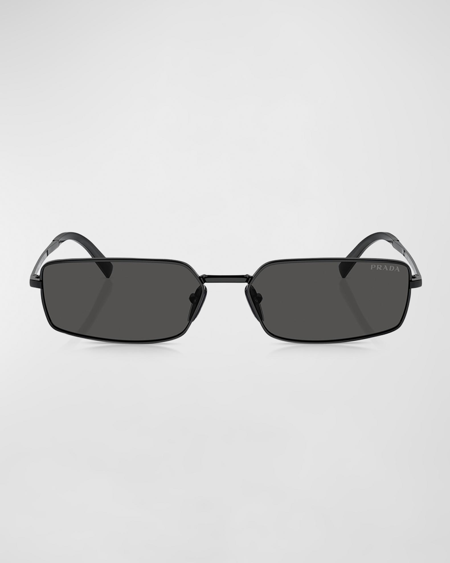 Prada Signature Steel & Plastic Rectangle Sunglasses | Neiman Marcus