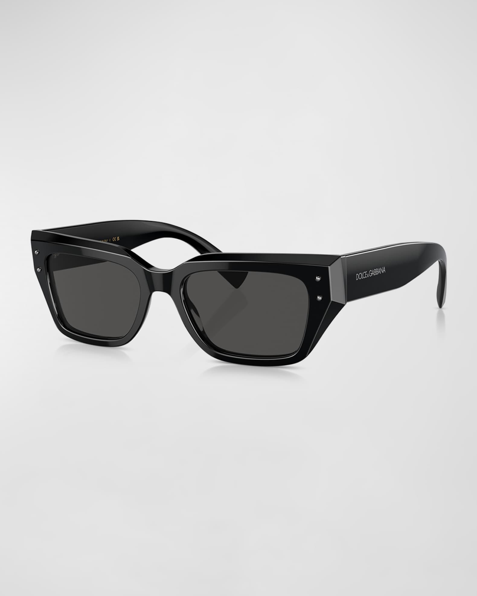Sharp Acetate & Plastic Cat-Eye Sunglasses  0