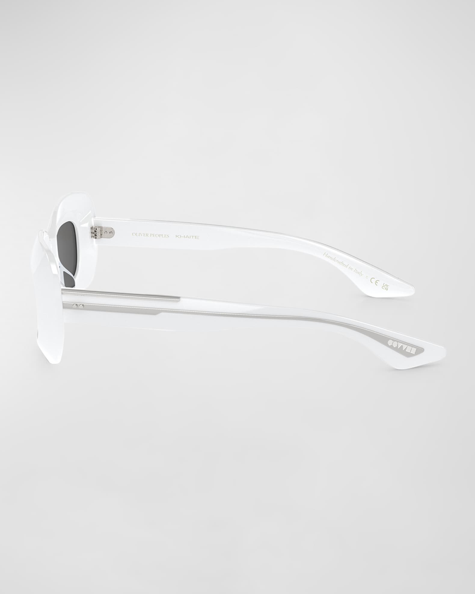 Beveled Acetate Rectangle Sunglasses  1