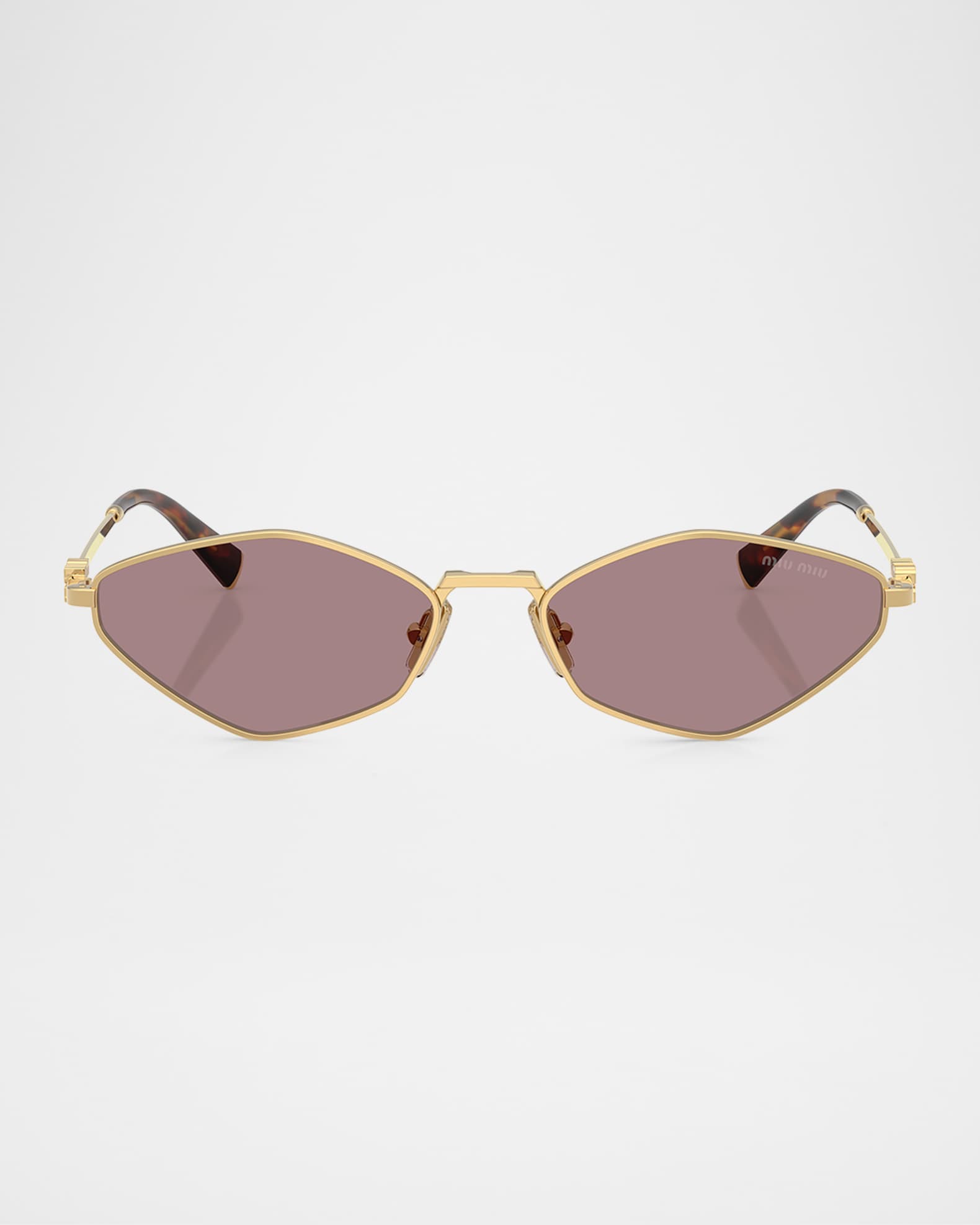 Metal Geometric Oval Sunglasses  0