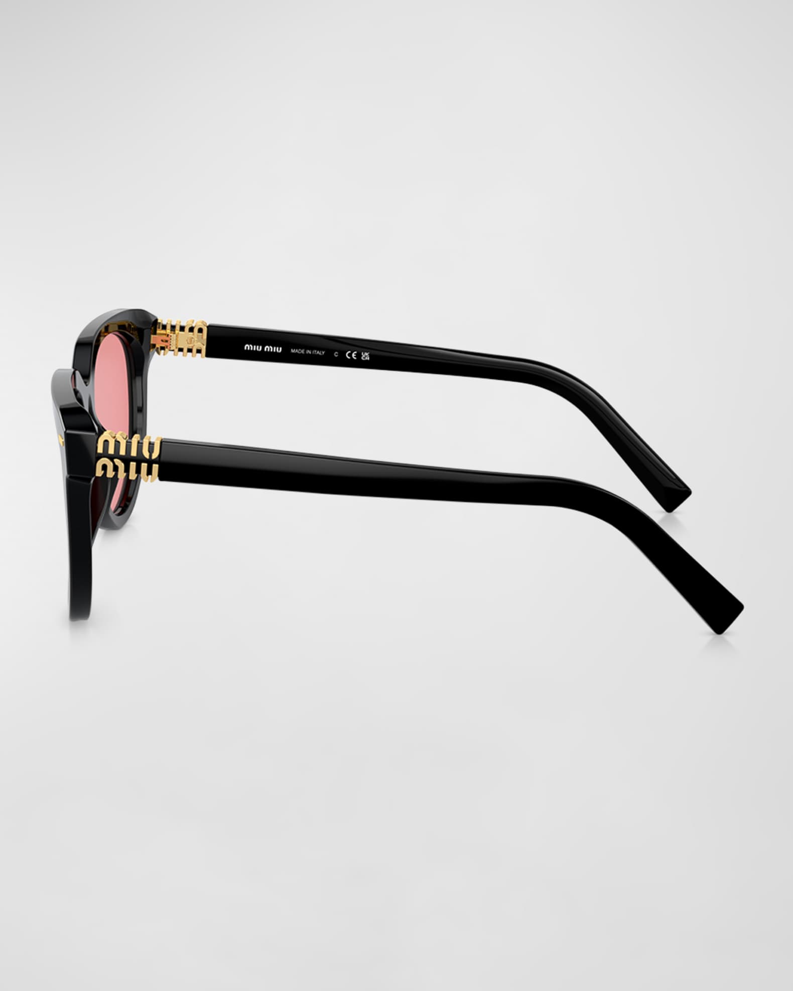 Sleek Acetate Round Sunglasses  1