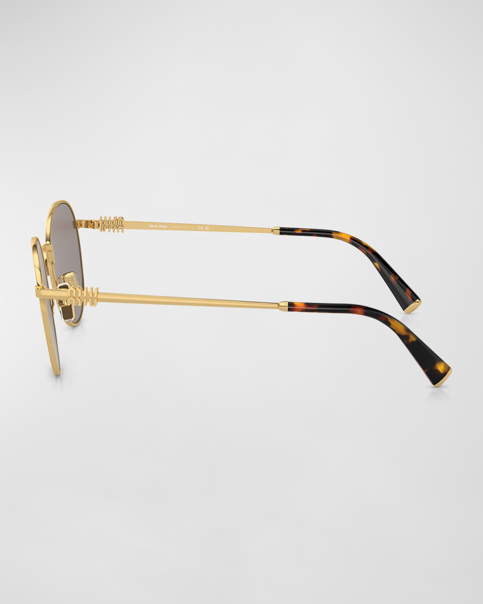 Logo Metal Round Sunglasses 1