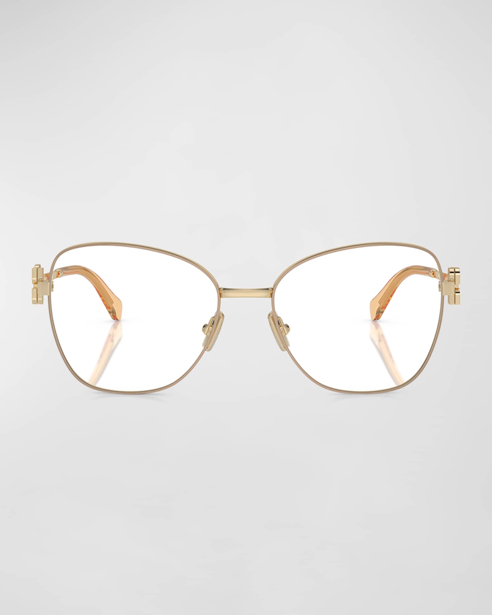 Miu Miu Clear Metal Aviator Sunglasses Neiman Marcus