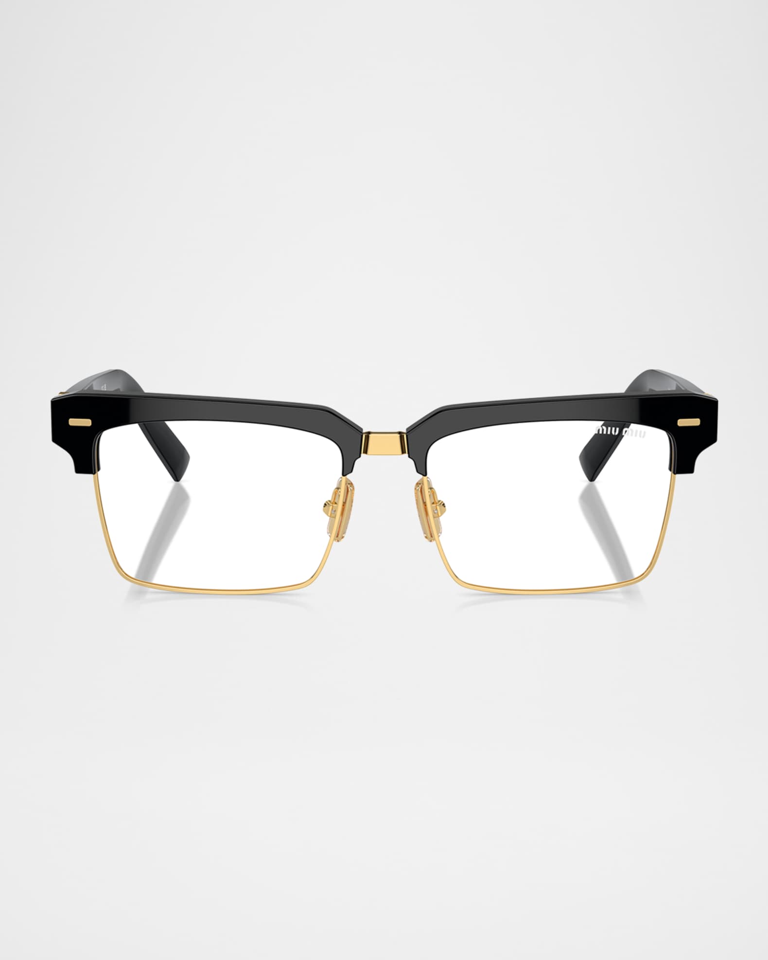 Logo Mixed-Media Square Sunglasses  0