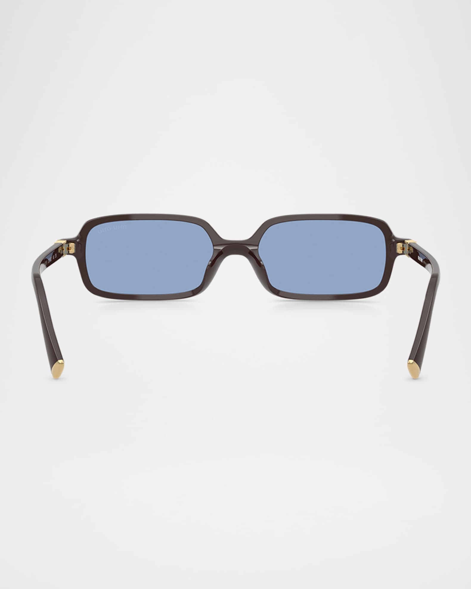 Miu Miu Logo Acetate Rectangle Sunglasses | Neiman Marcus