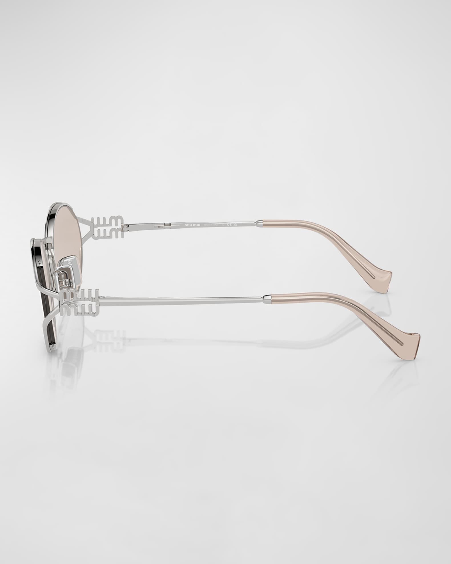 Logo Metal Oval Sunglasses  1