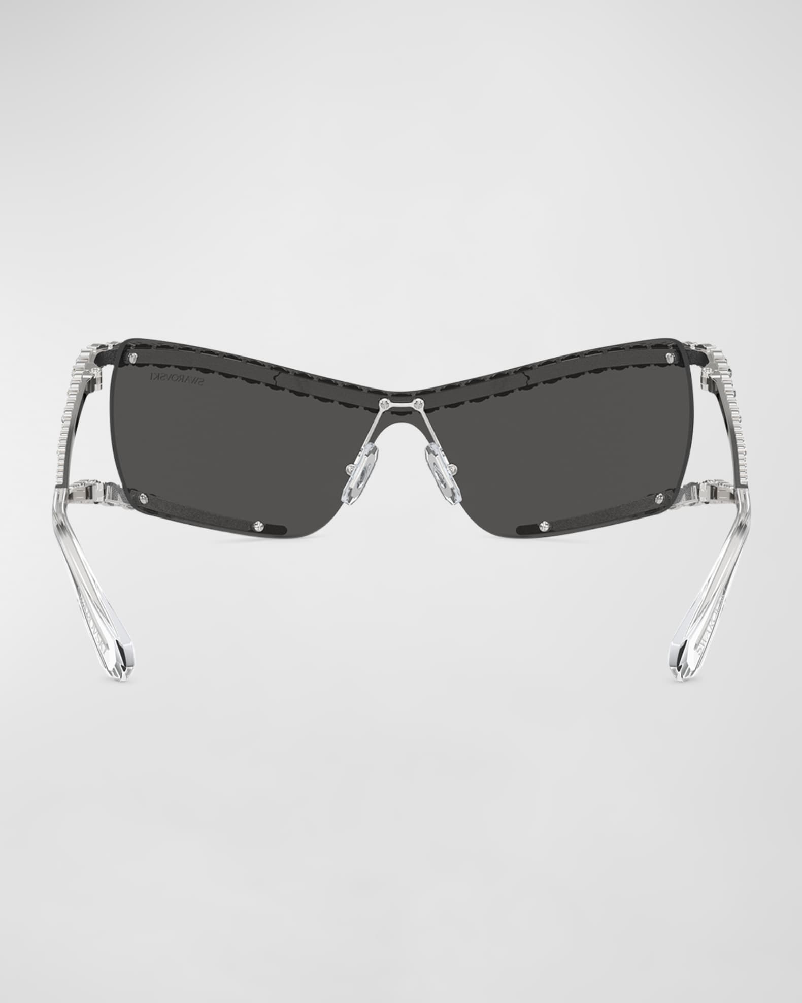 Crystal Metal Wrap Sunglasses