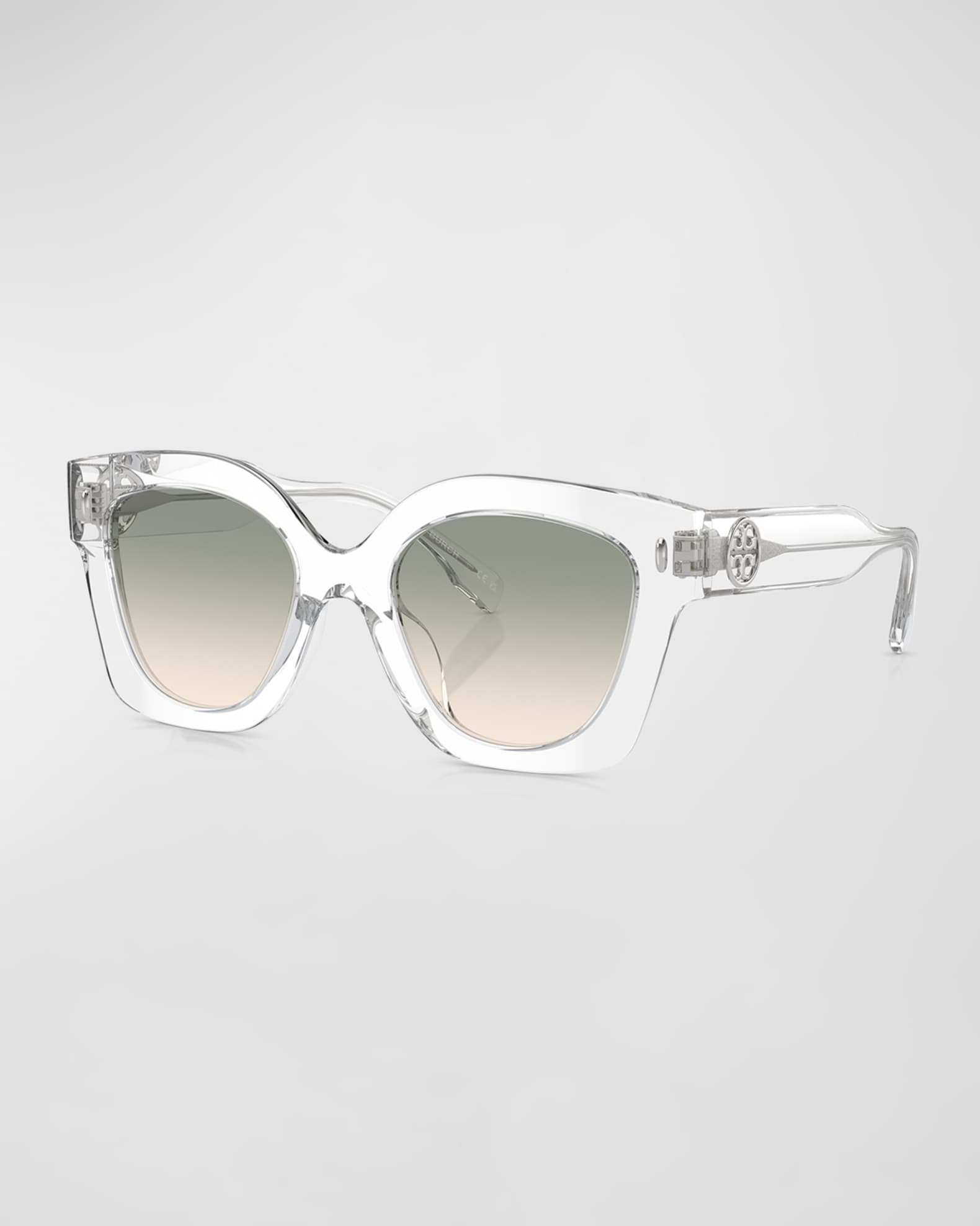 Tory Burch Pushed Miller Acetate Cat-Eye Sunglasses