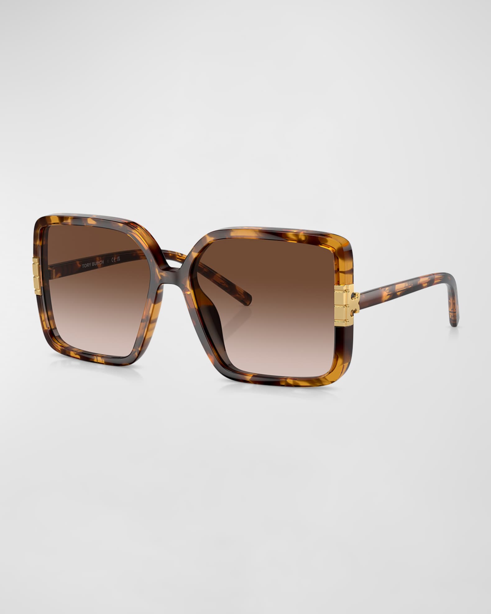 Gradient Plastic Square Sunglasses  0