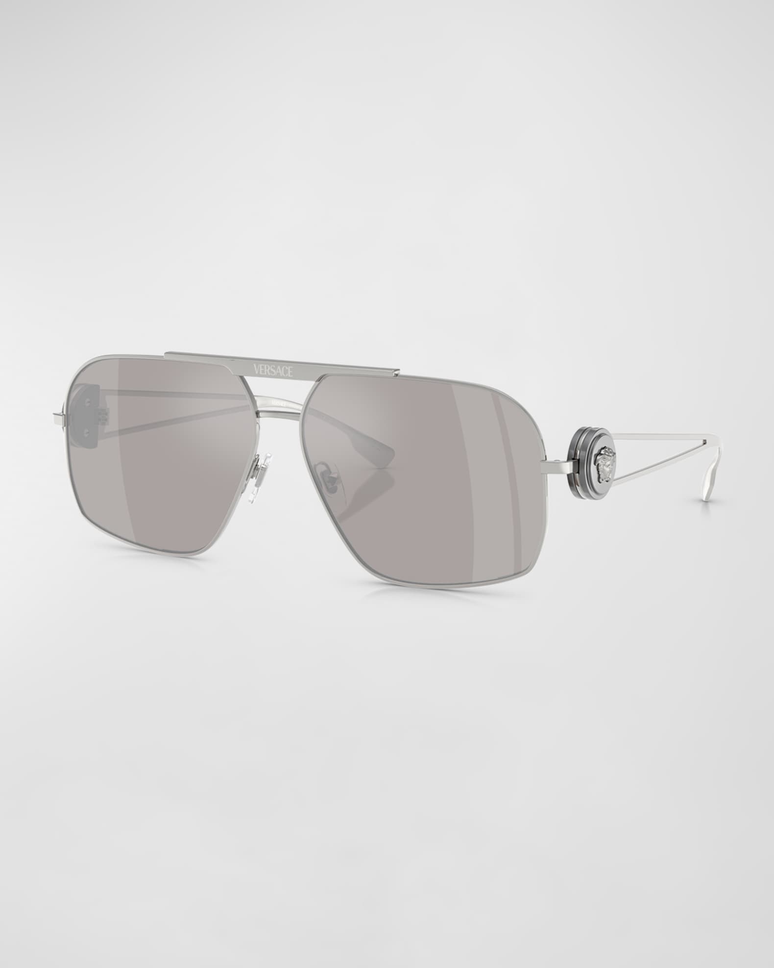Versace aviator sunglasses with side medusa top