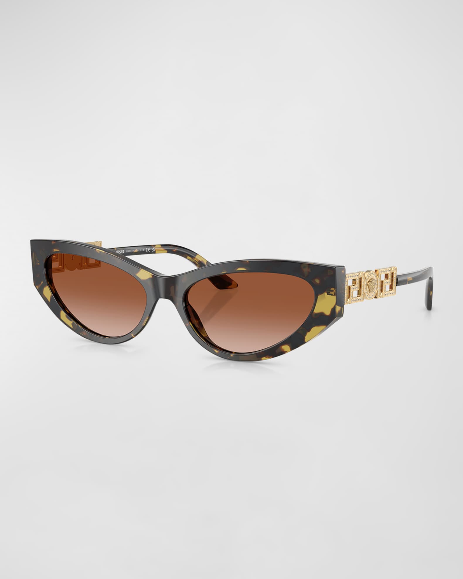 Bright Greca Embellished Cat-Eye Sunglasses 0