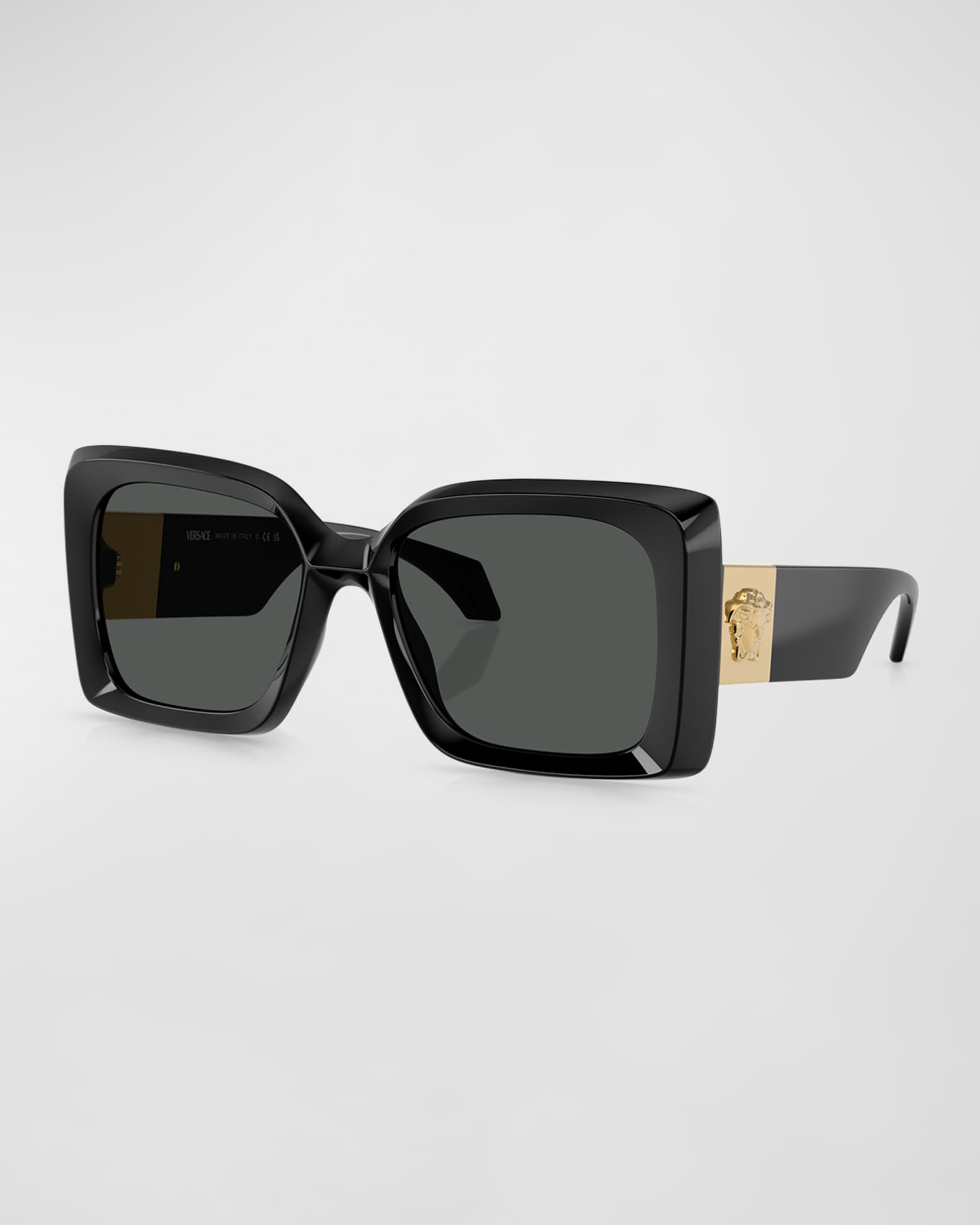 Versace Medusa Plaque Oversized Square Sunglasses Neiman Marcus