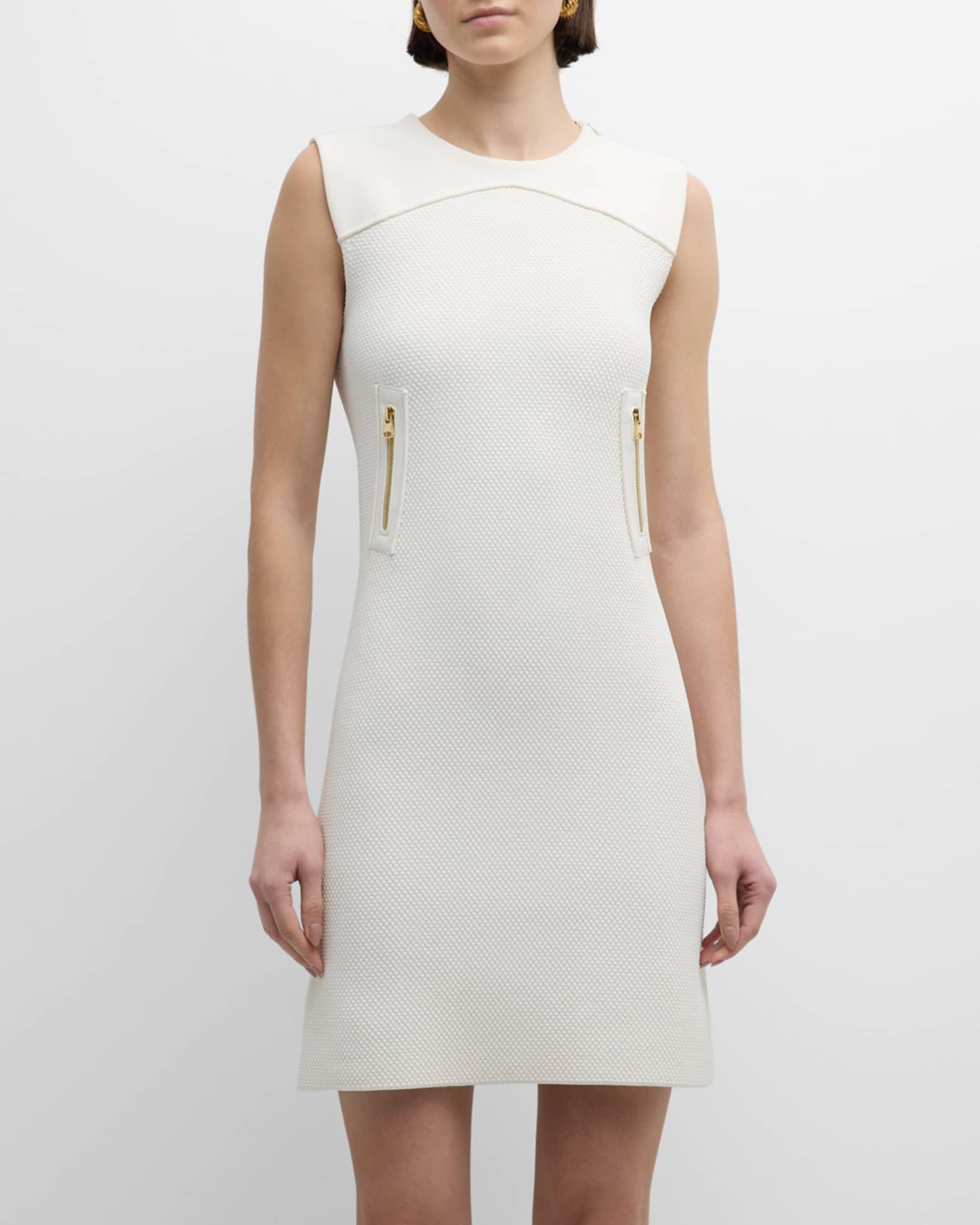 Dress with zipper pockets top