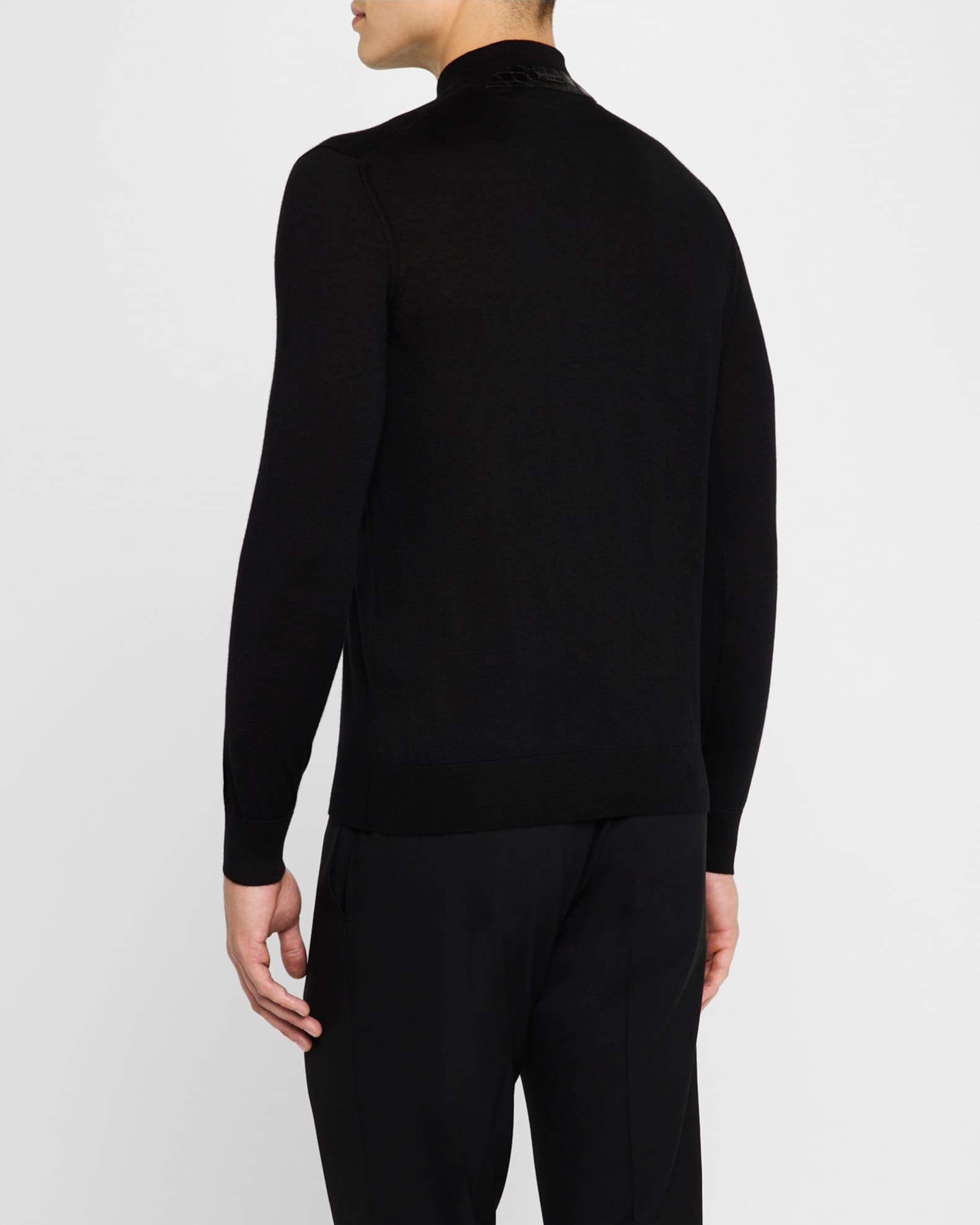 Stefano Ricci Men s Cashmere and Silk Mock Neck Sweater Neiman Marcus