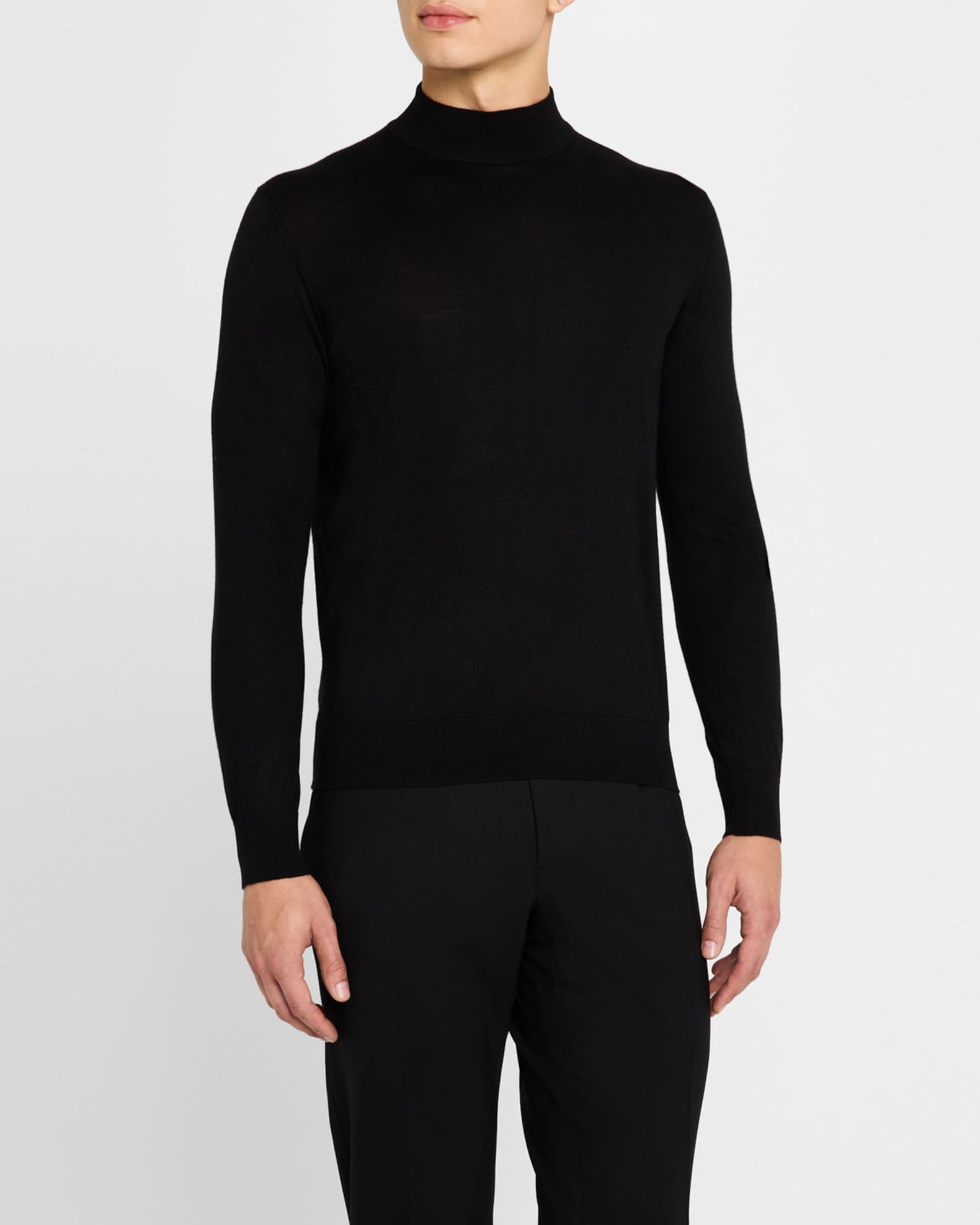 Cashmere mock neck sweater mens sales