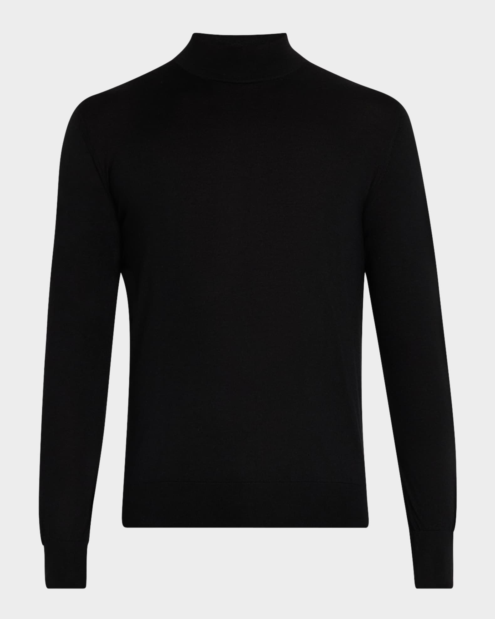 Men's Cashmere and Silk Mock Neck Sweater 0