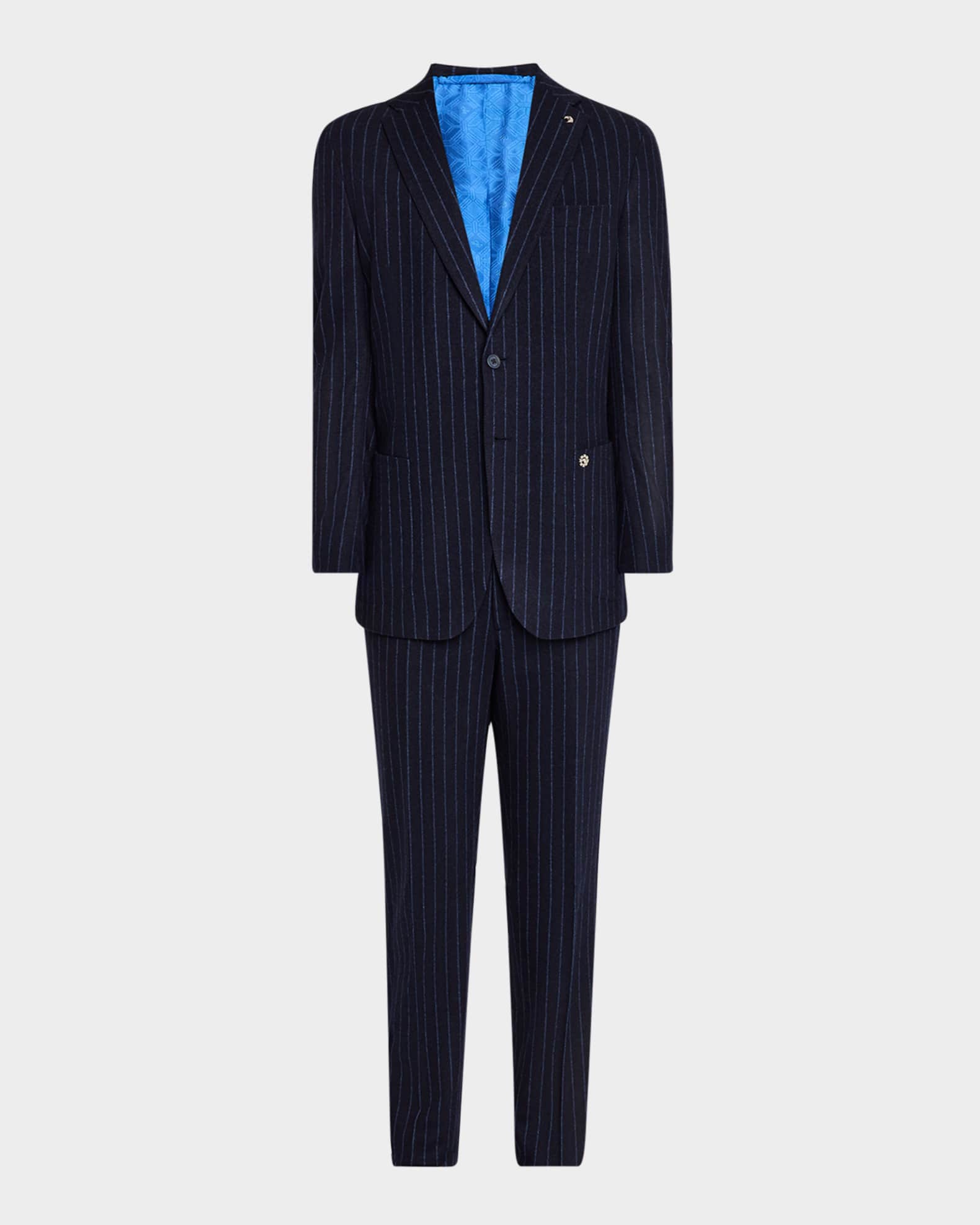 Men's Wool Stripe Jersey Suit 0