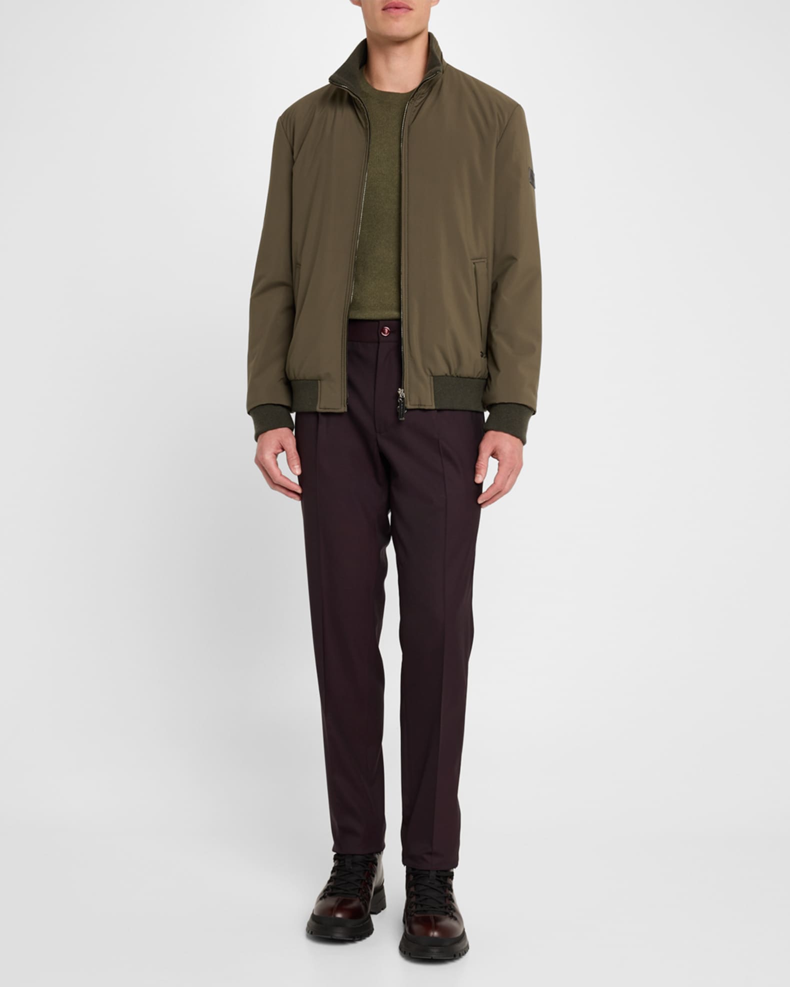 Men's Technical Fabric Bomber Jacket 1