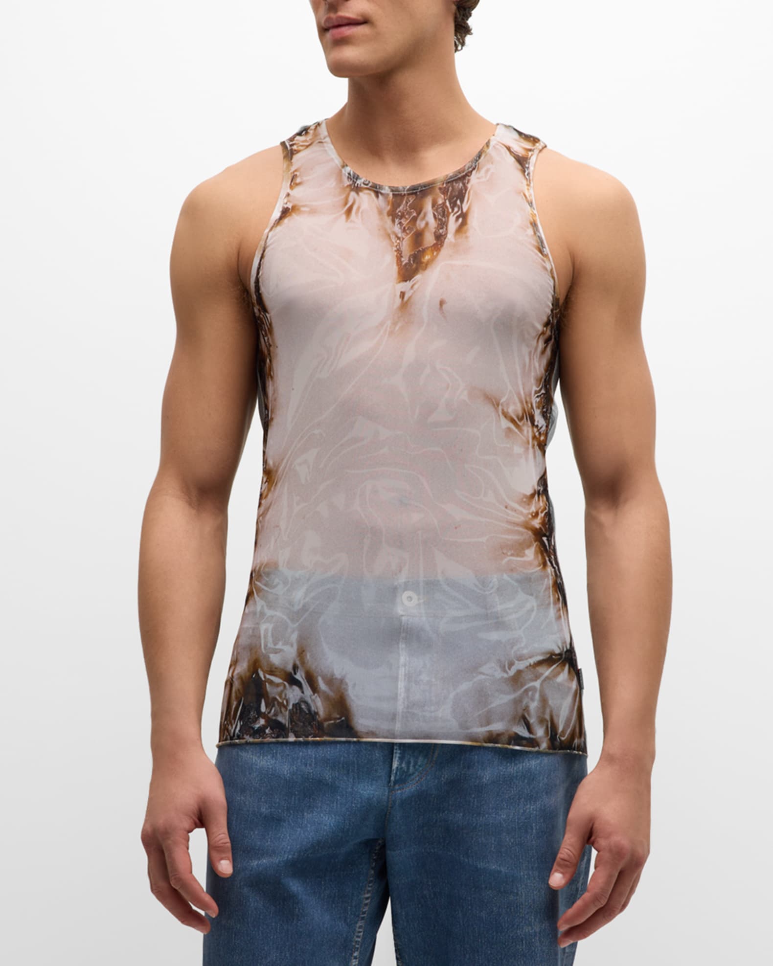 【期間限定特価】 Men's Diesel Burn Marcus Neiman | Top Tank Slim Art トップス