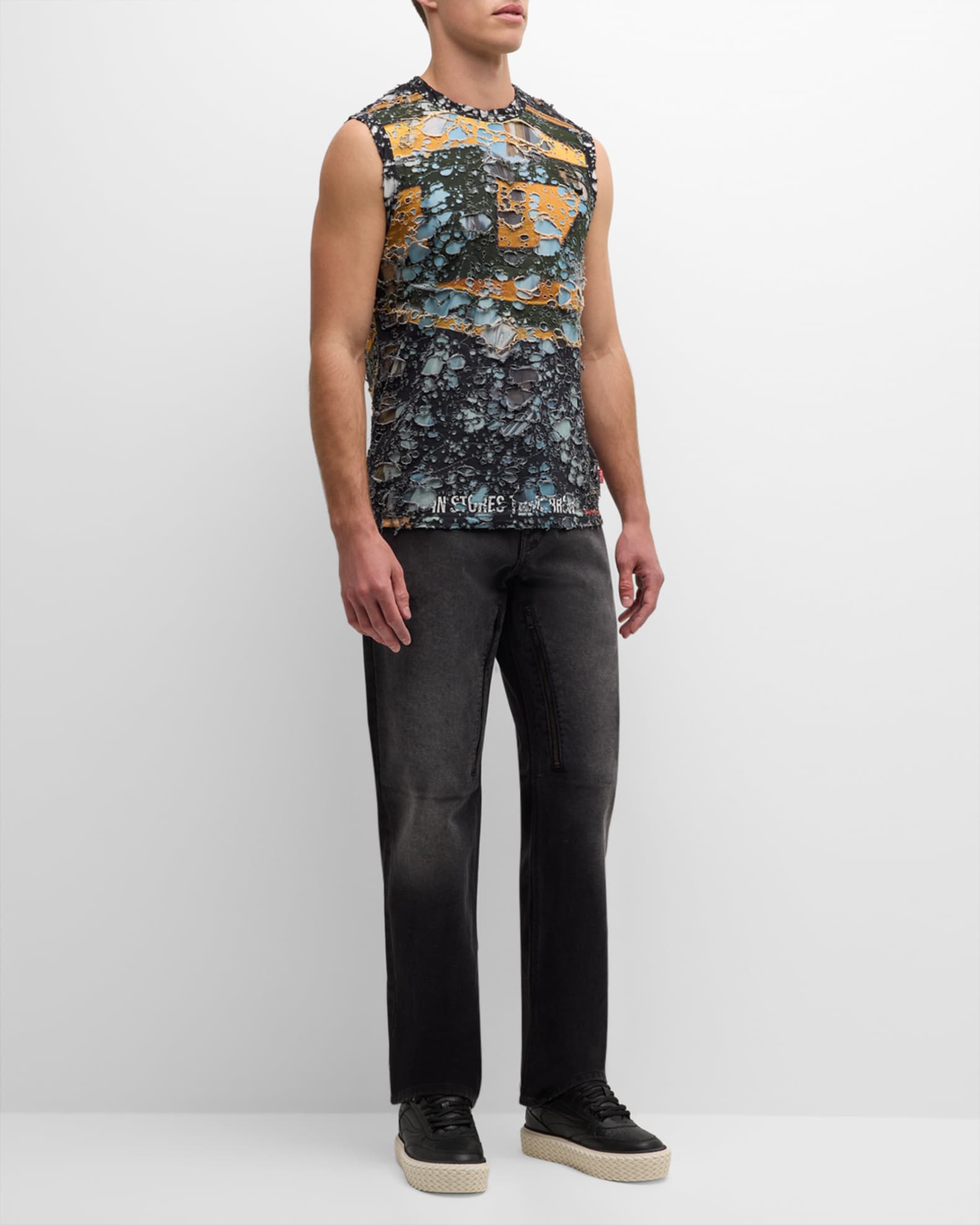 DIESEL（ディーゼル）T-Bisco-Peel タンクトップ ユニセックス Jersey Shirt Diesel Men's T Bisco Peel Tank Top - Shirts