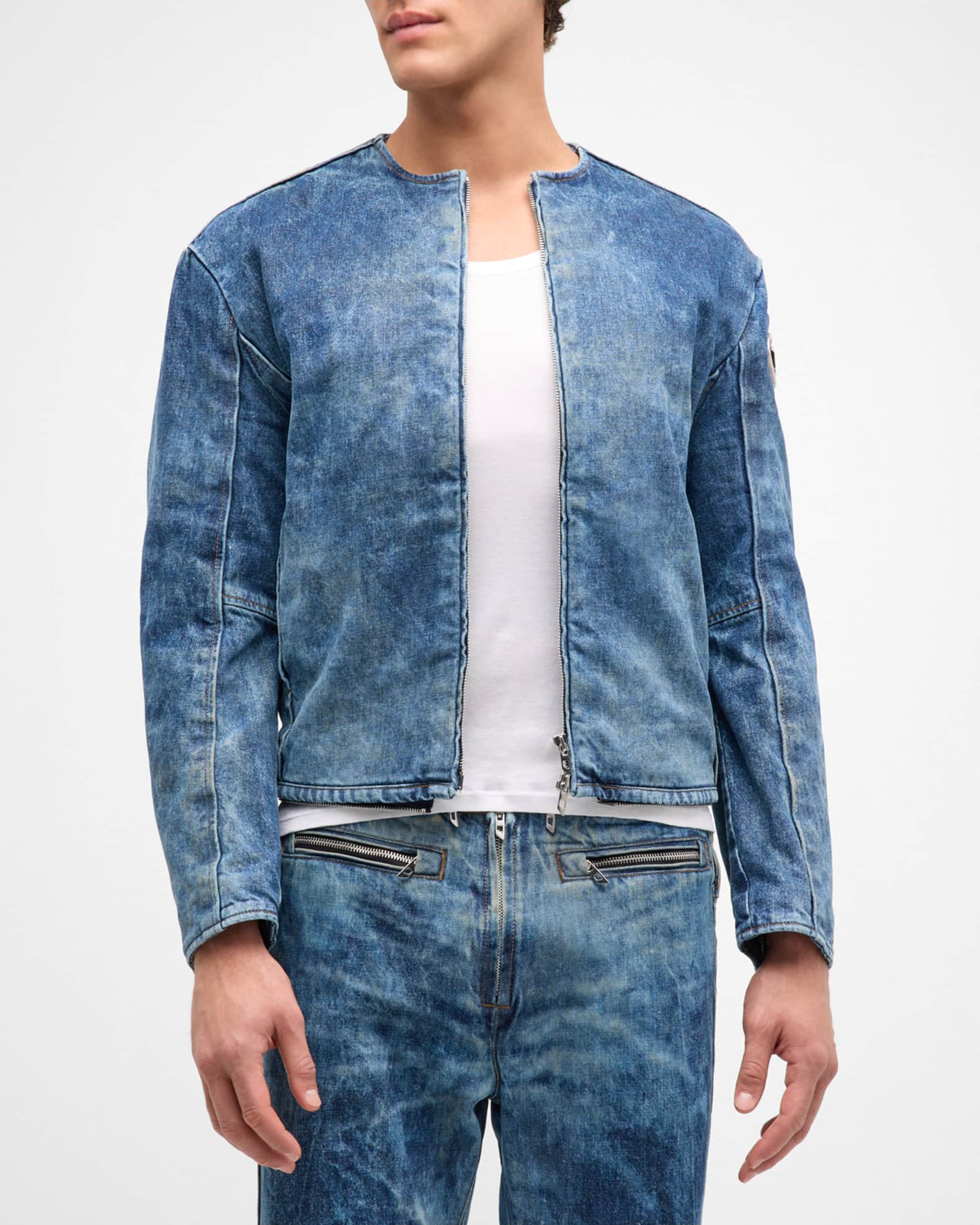 Neiman marcus jean jacket top