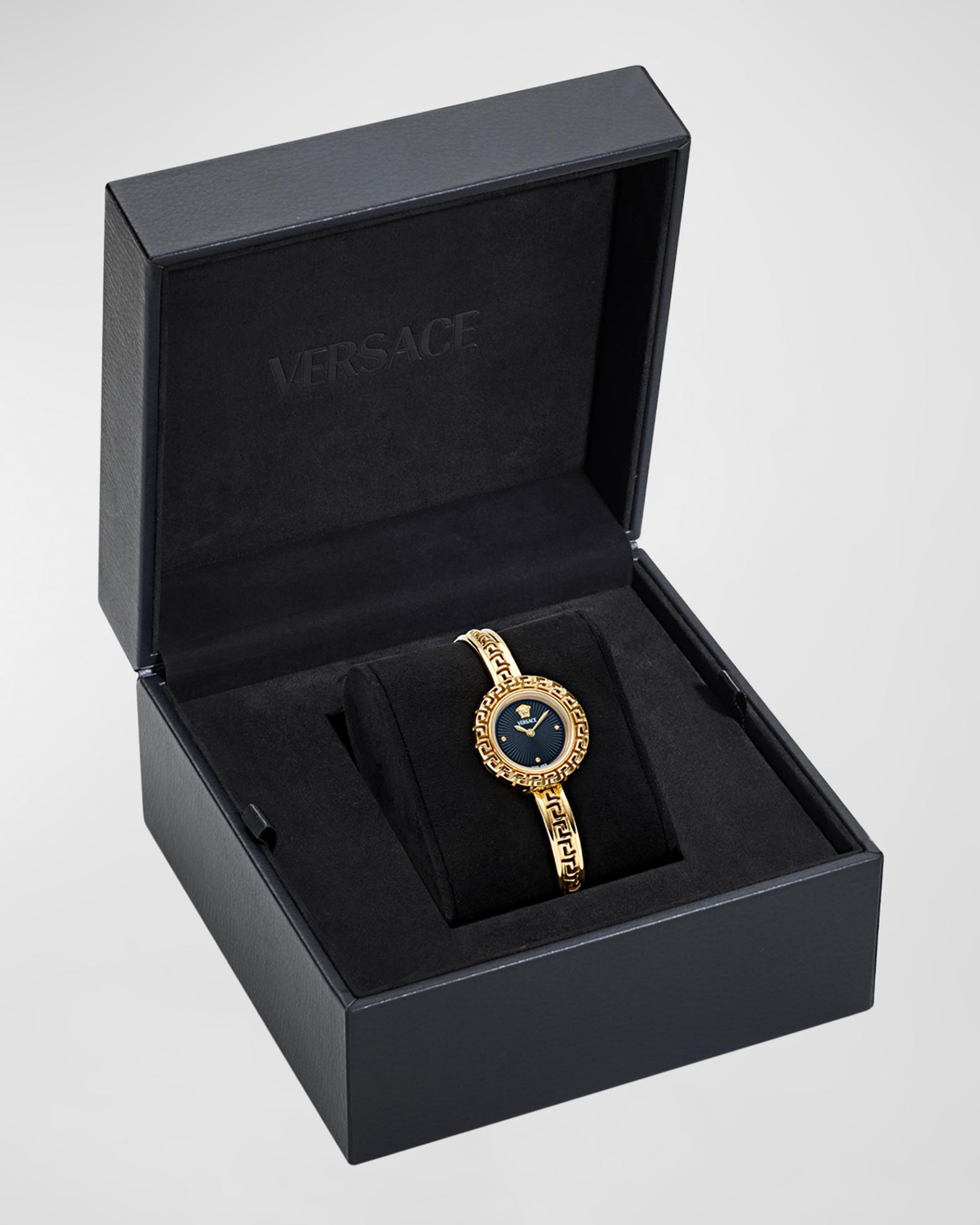 Versace 28mm La Greca Bangle Bracelet Watch with Diamonds | Neiman Marcus