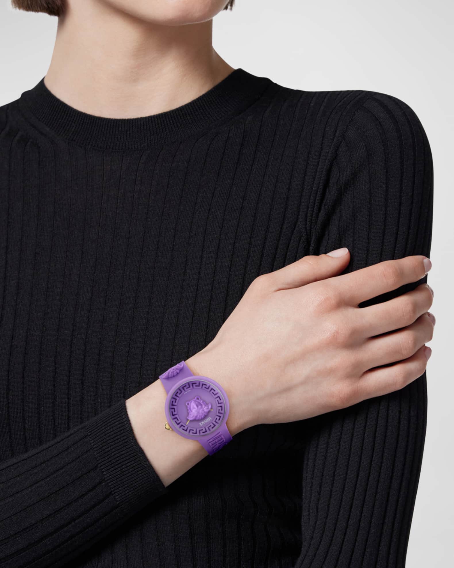 Versace 38mm Medusa Pop Watch with Silicone Strap and
