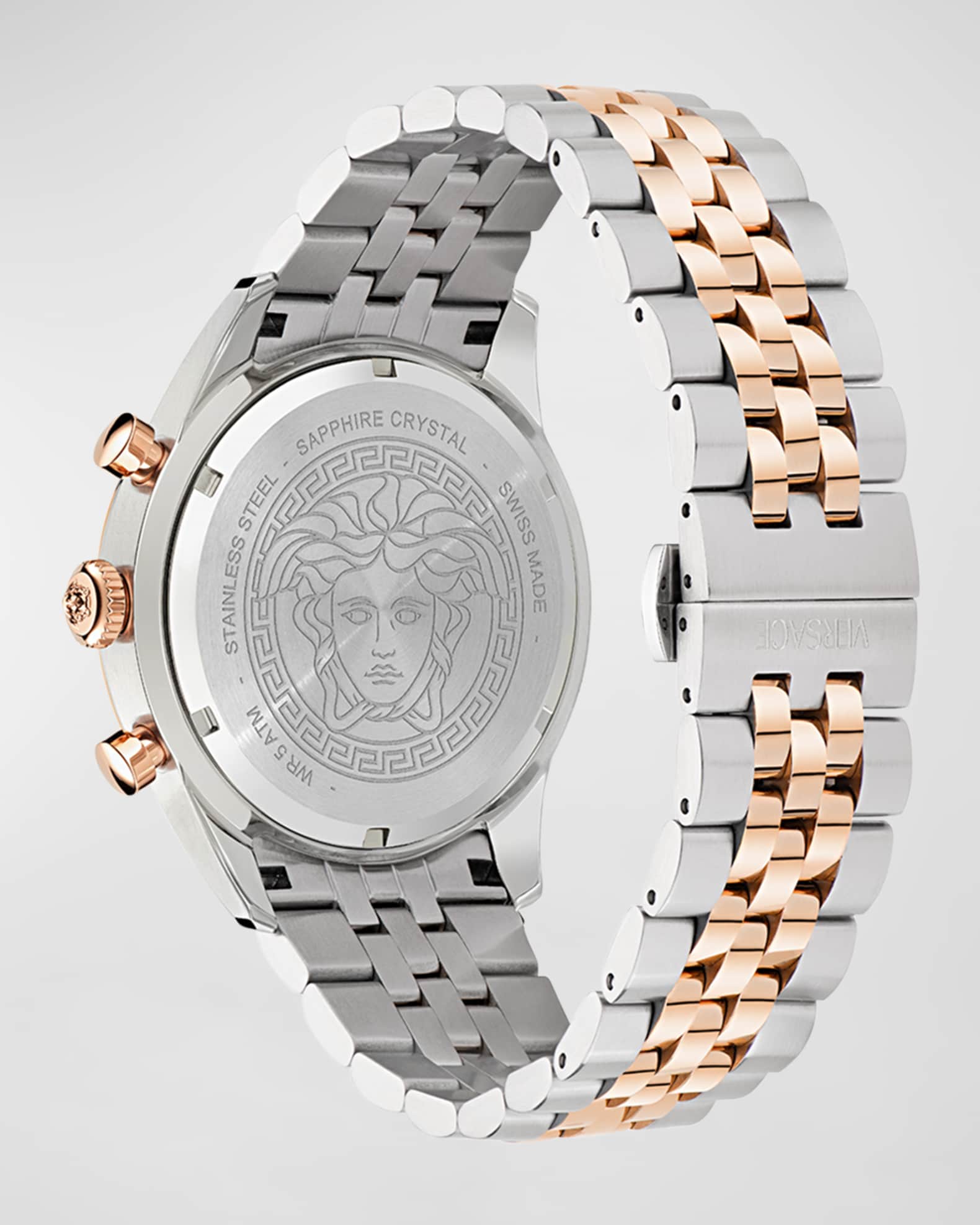 Versace Men s Chrono Master Two Tone Bracelet Watch 44mm Neiman Marcus
