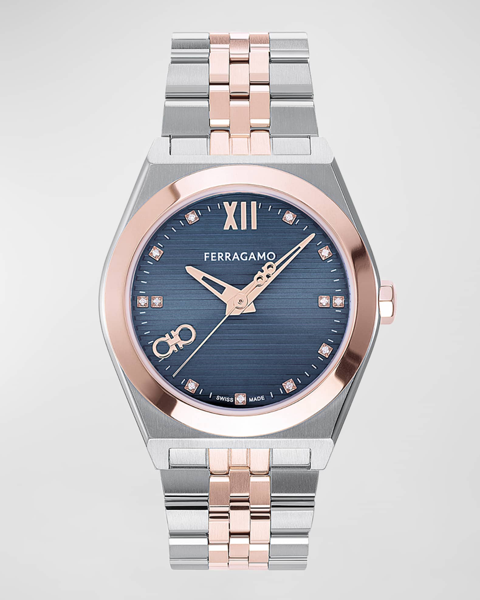 Ferragamo two tone watch 2025