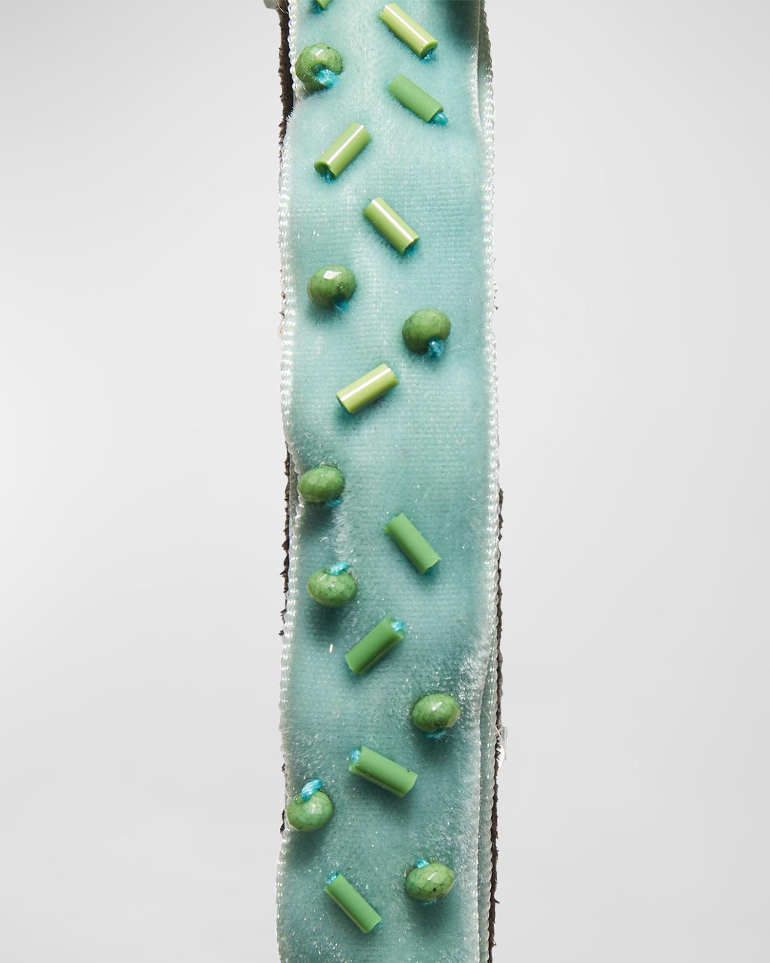 Lele Sadoughi Bardot velvet beaded headband Lele Sadoughi | Your Day by Nicole - Blush Pearl Bardot  main image 2