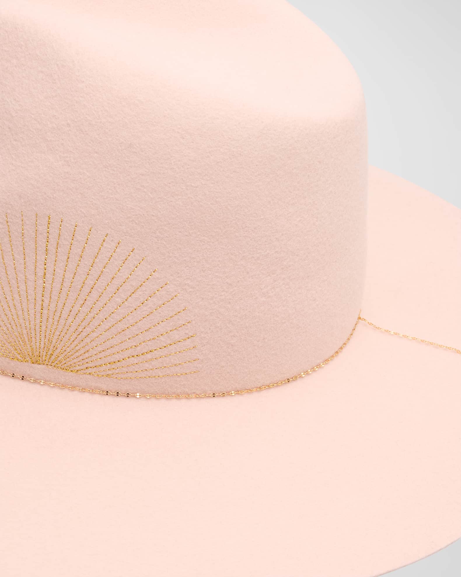 Van Palma Basile Chained Merino Wool Fedora | Neiman Marcus