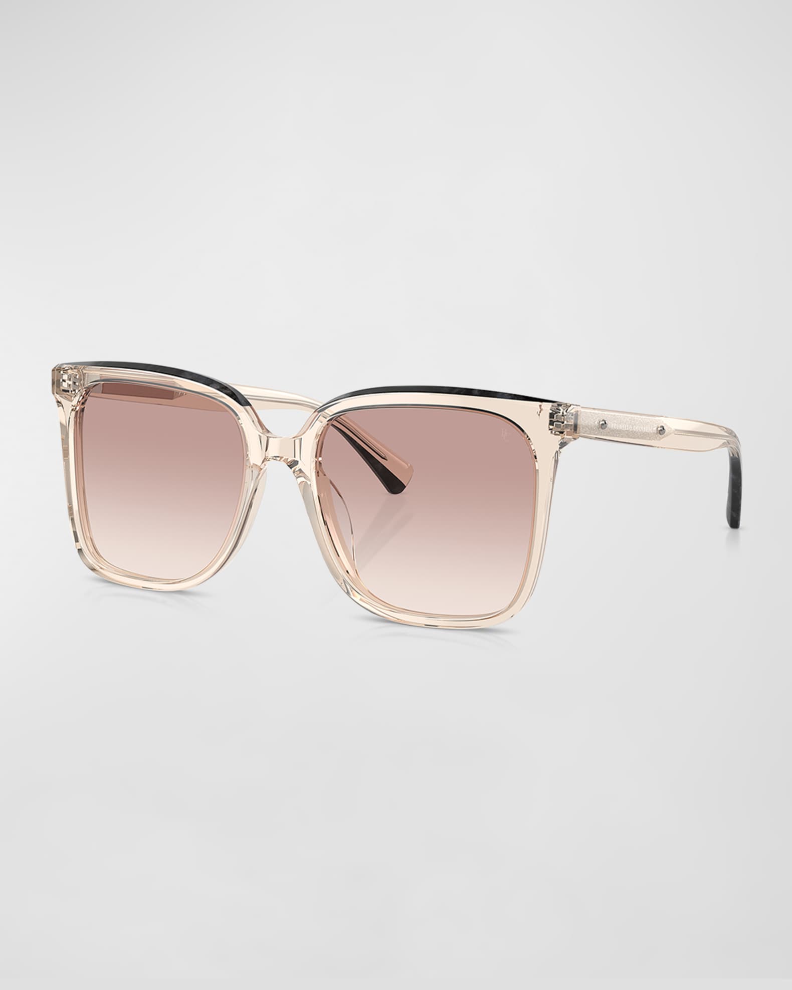 Sleek Acetate Square Sunglasses  0