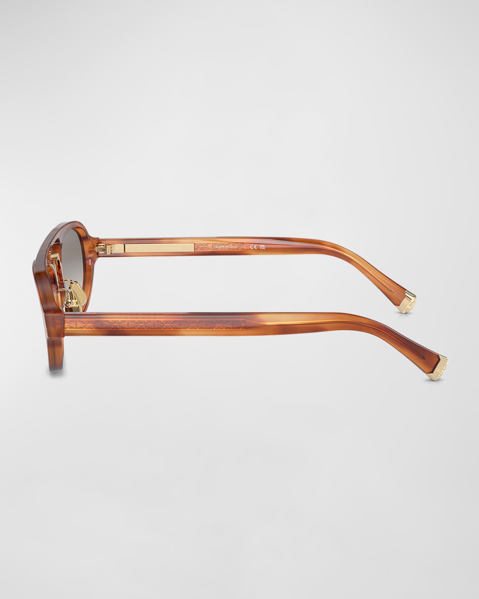 Engraved Acetate Oval Aviator Sunglasses  1