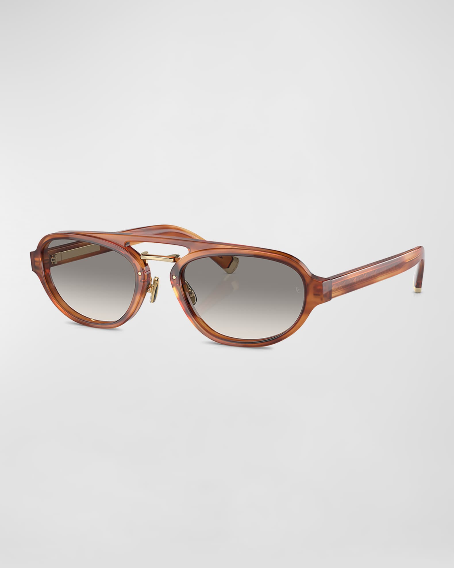 Engraved Acetate Oval Aviator Sunglasses  0