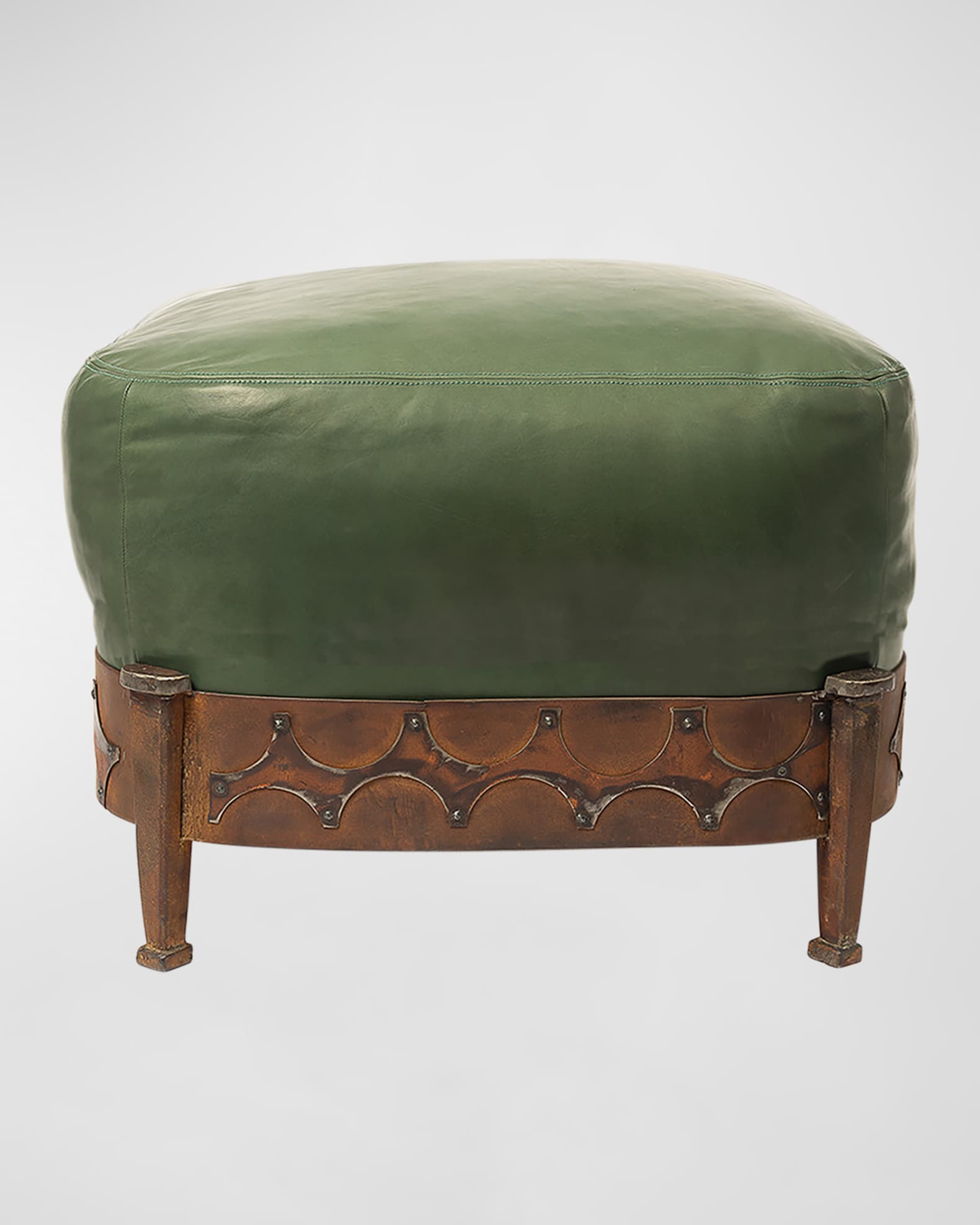 Nelson Leather Ottoman 0