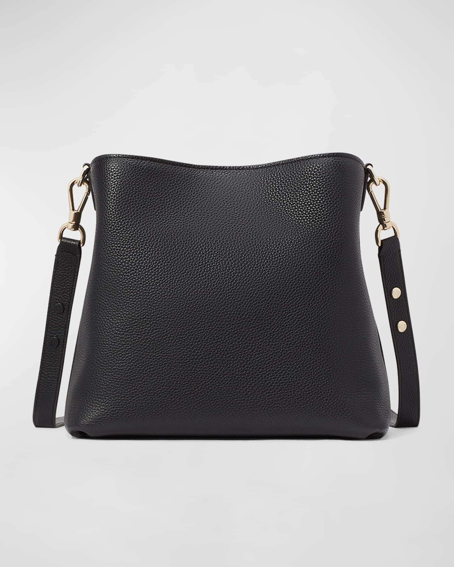 hudson pebbled leather shoulder bag | Neiman Marcus