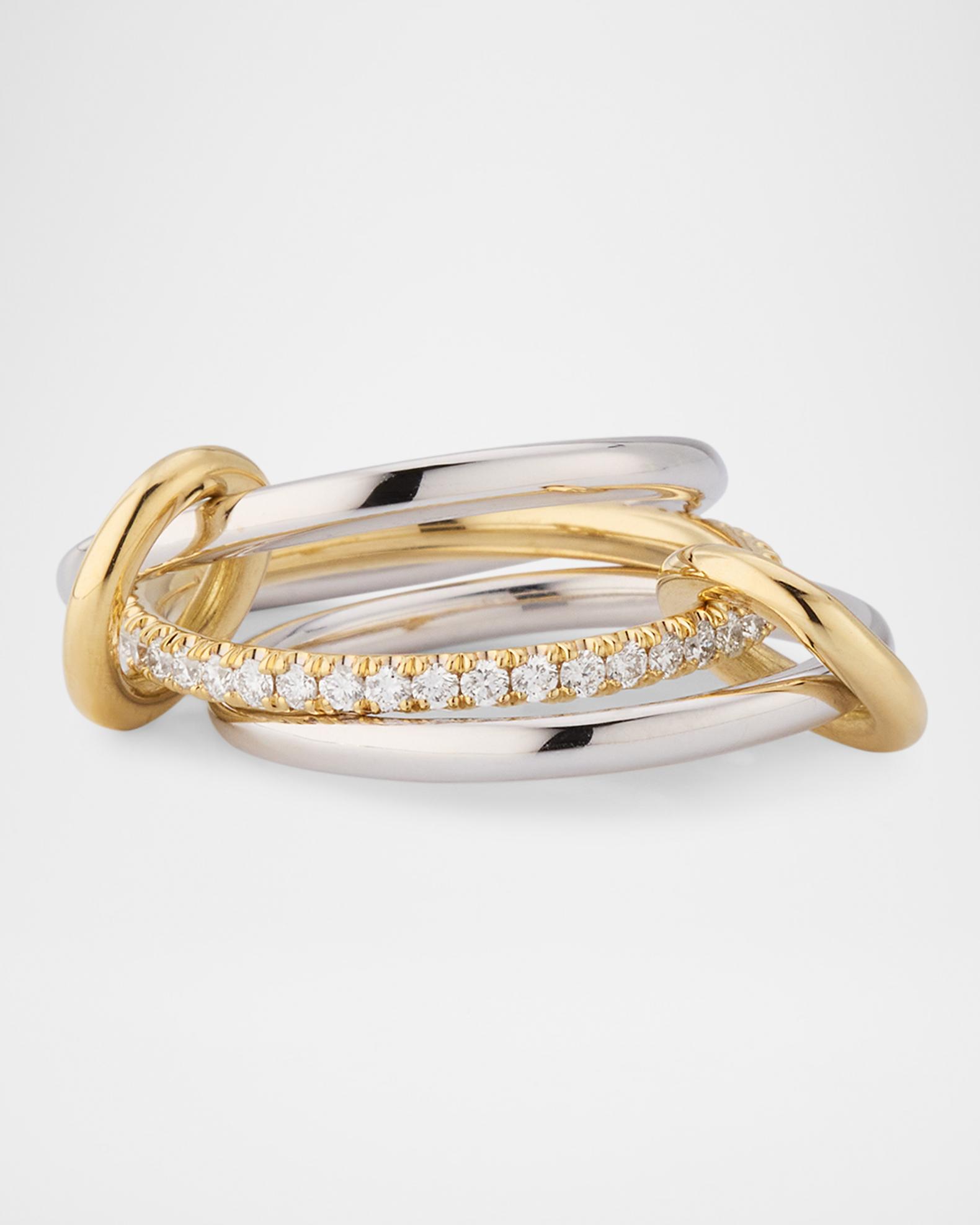 Spinelli Kilcollin Sonny Two-Tone Ring with Diamonds | Neiman Marcus