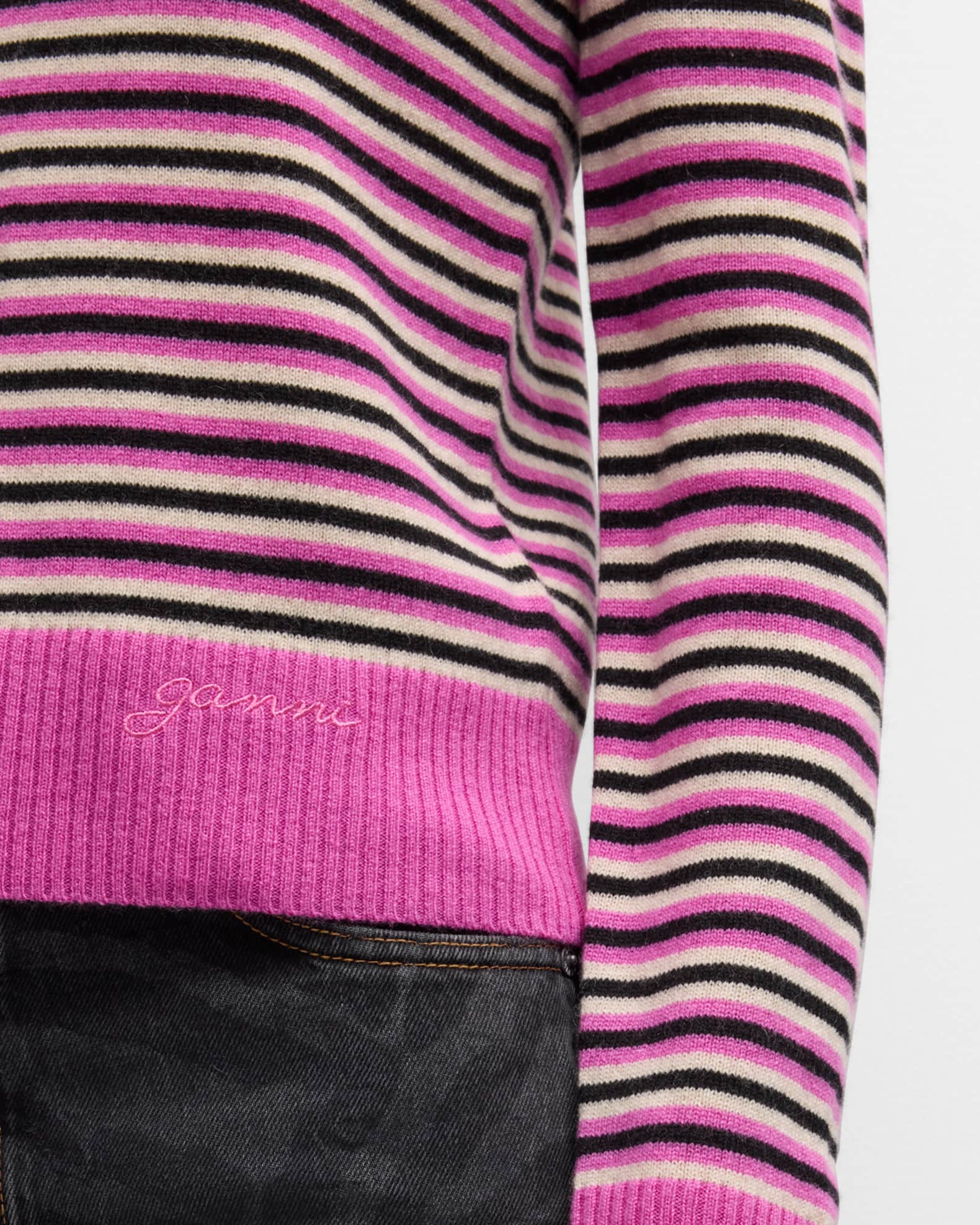 Ganni Striped Cashmere Sweater