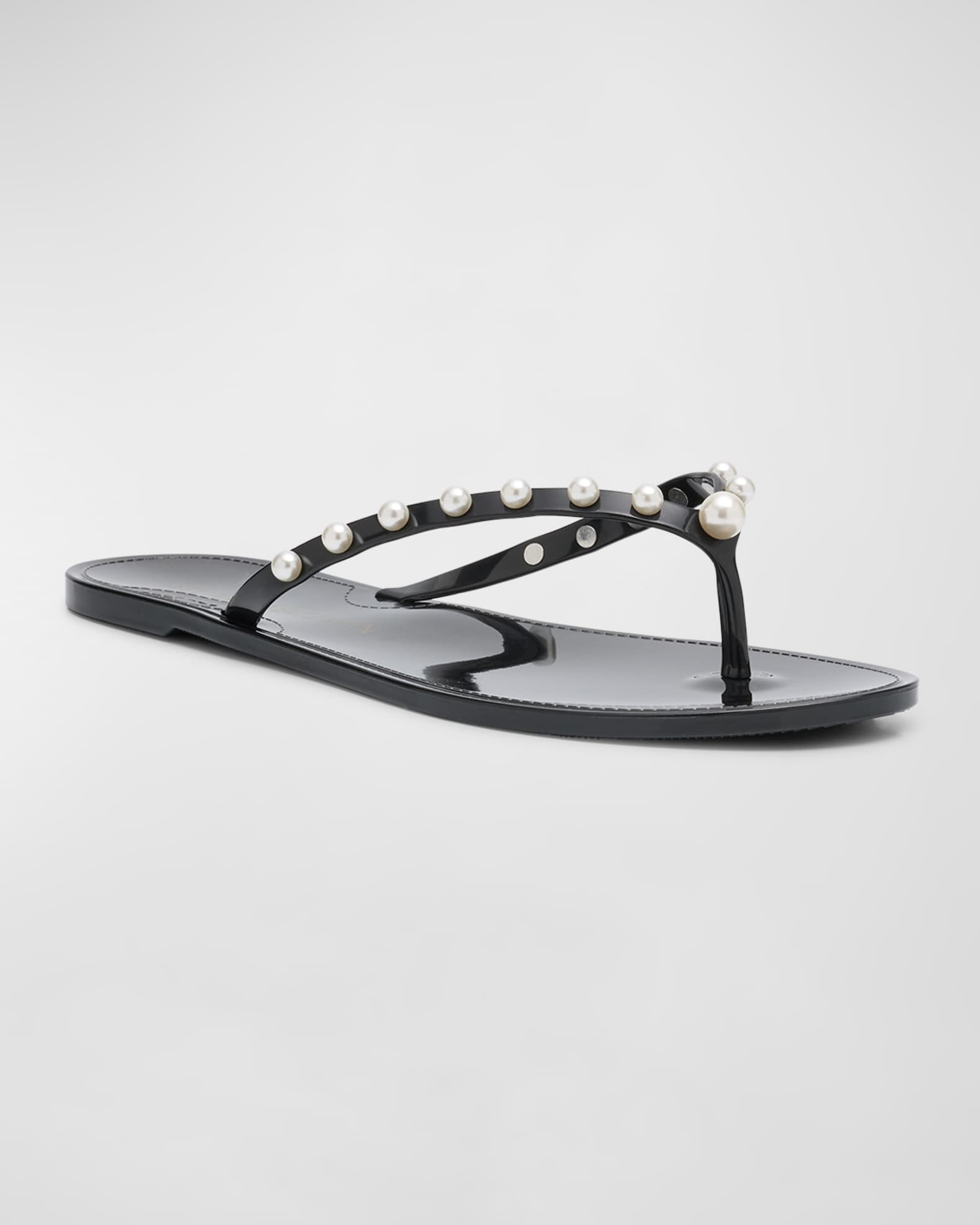 Black jelly thong sandals deals