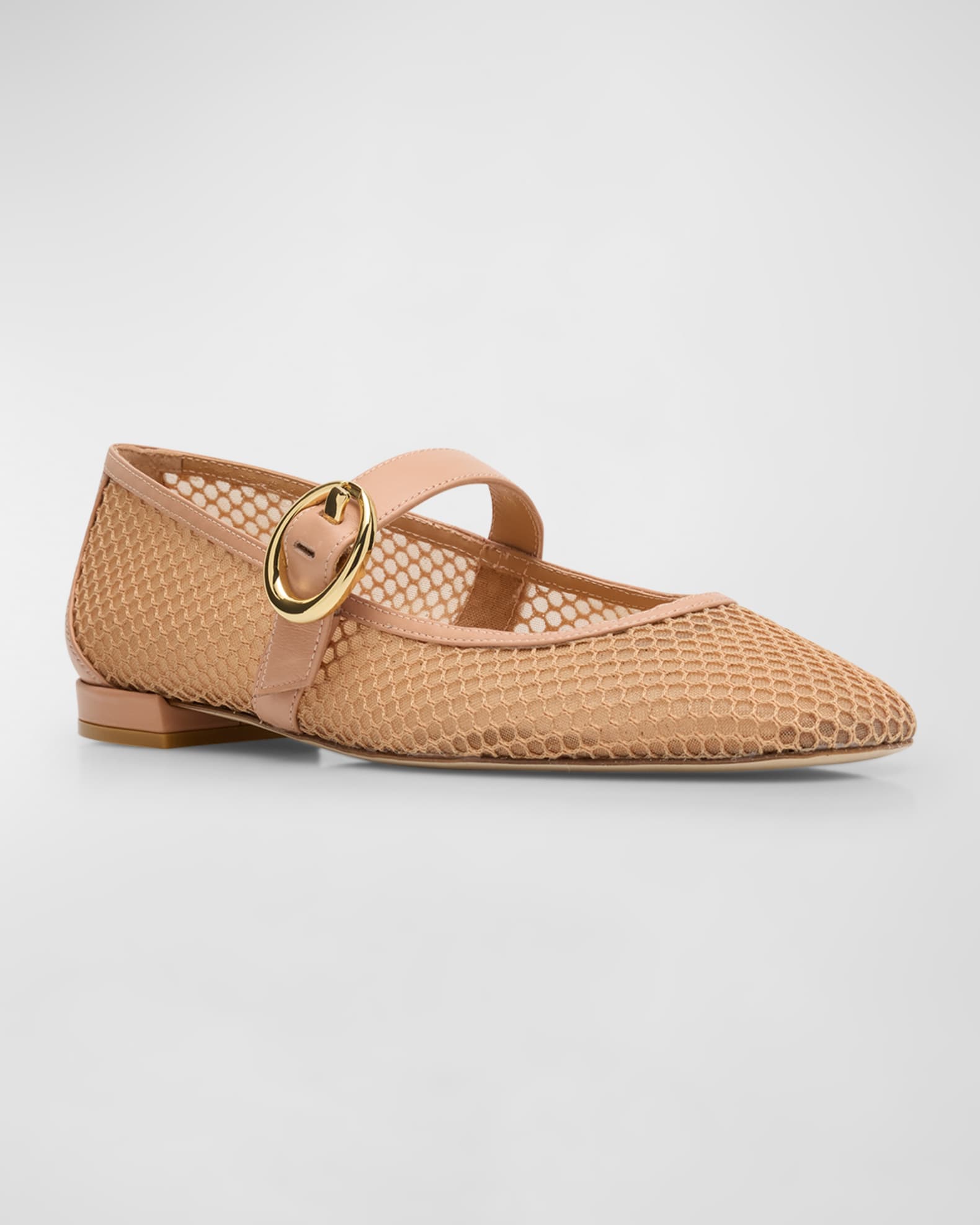 Stuart Weitzman Arabella Mesh Mary Jane Ballerina Flats