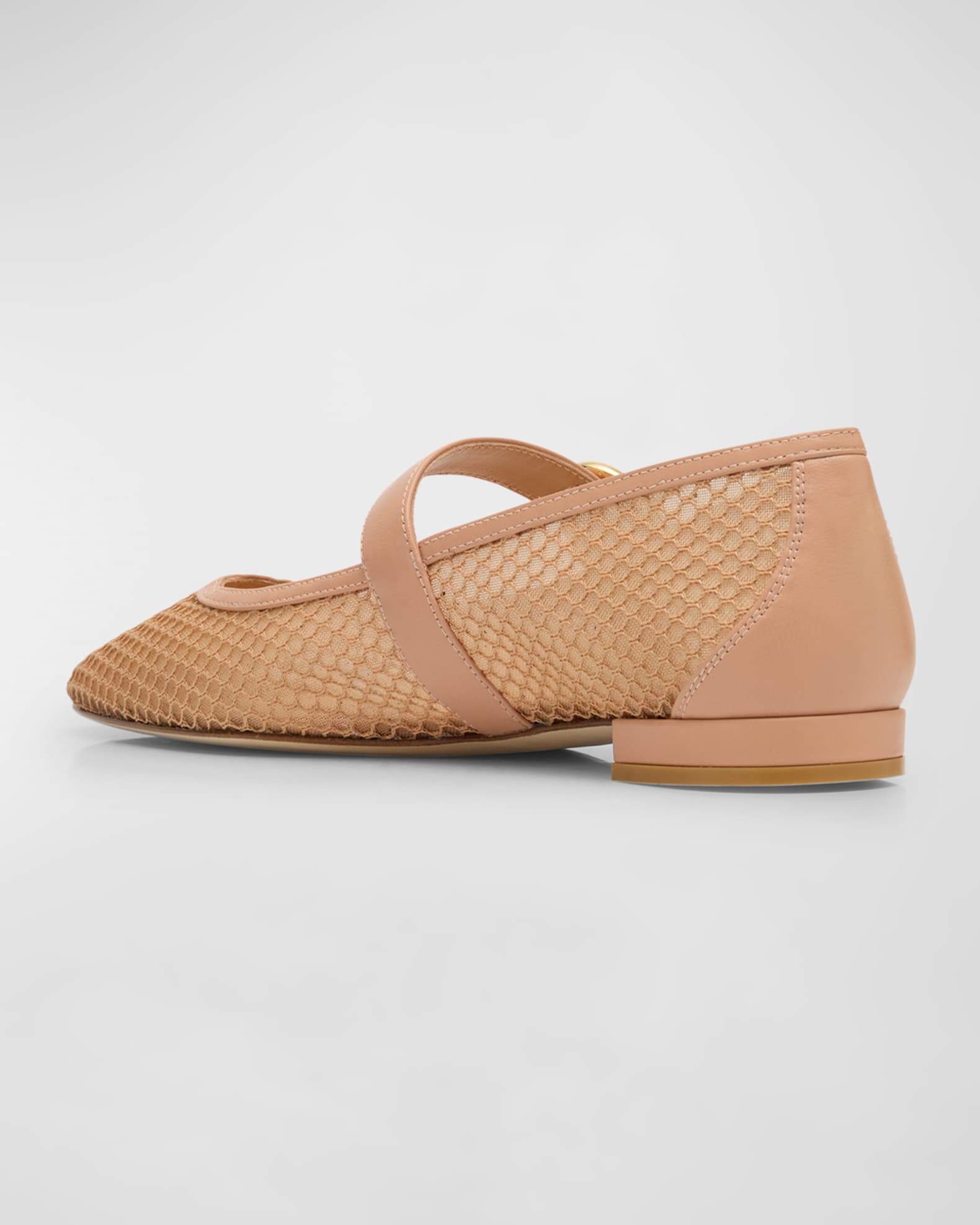 Stuart Weitzman Arabella Mesh Mary Jane Ballerina Flats