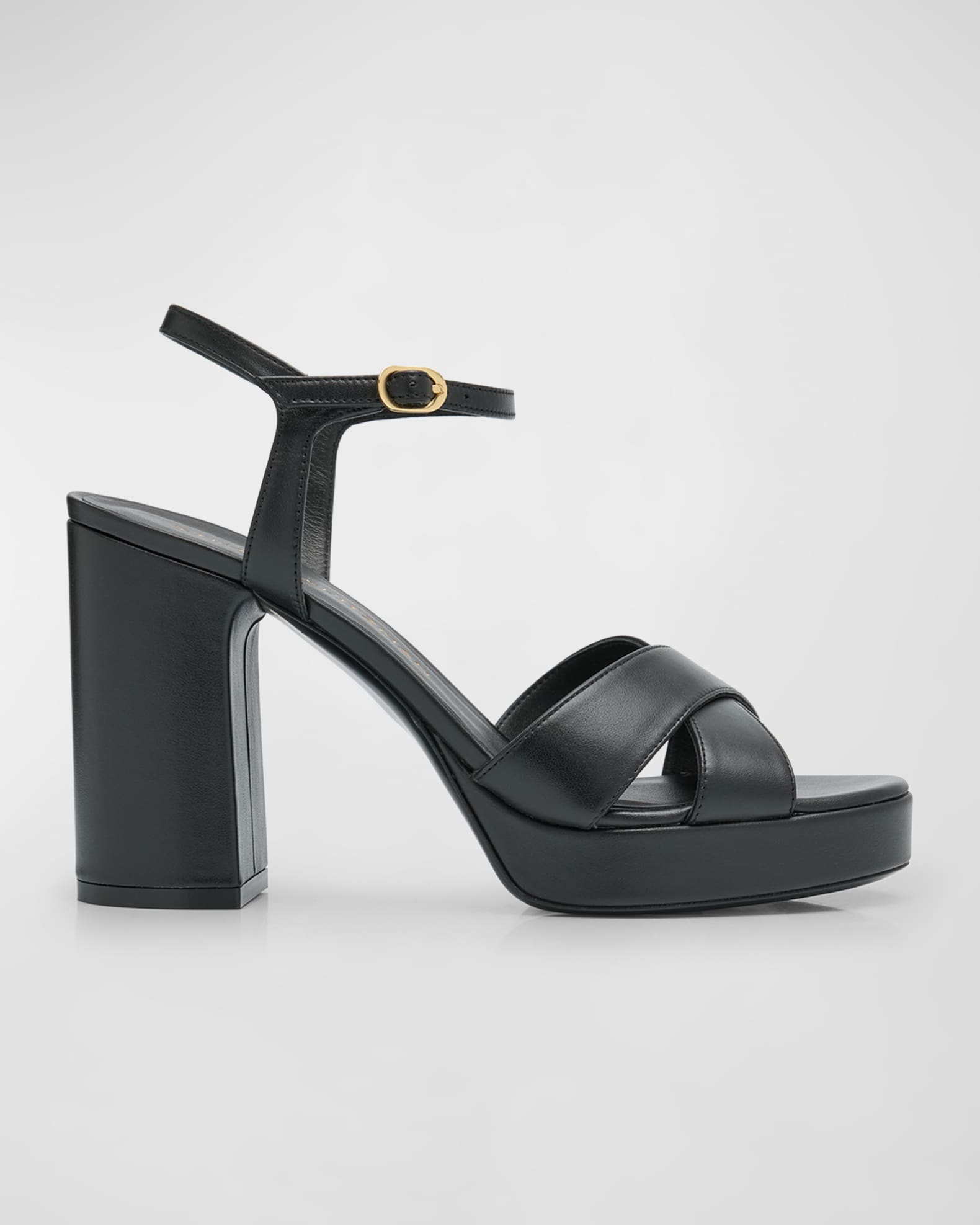Dayna Leather Crisscross Platform Sandals 0