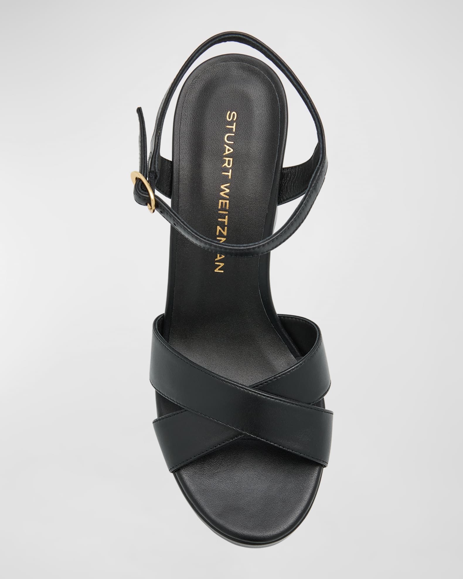 Stuart Weitzman Dayna Leather Crisscross Platform Sandals