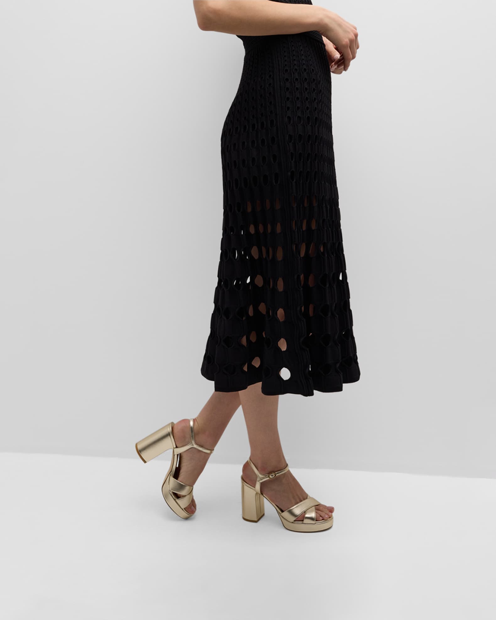 Dayna Metallic Crisscross Platform Sandals 1
