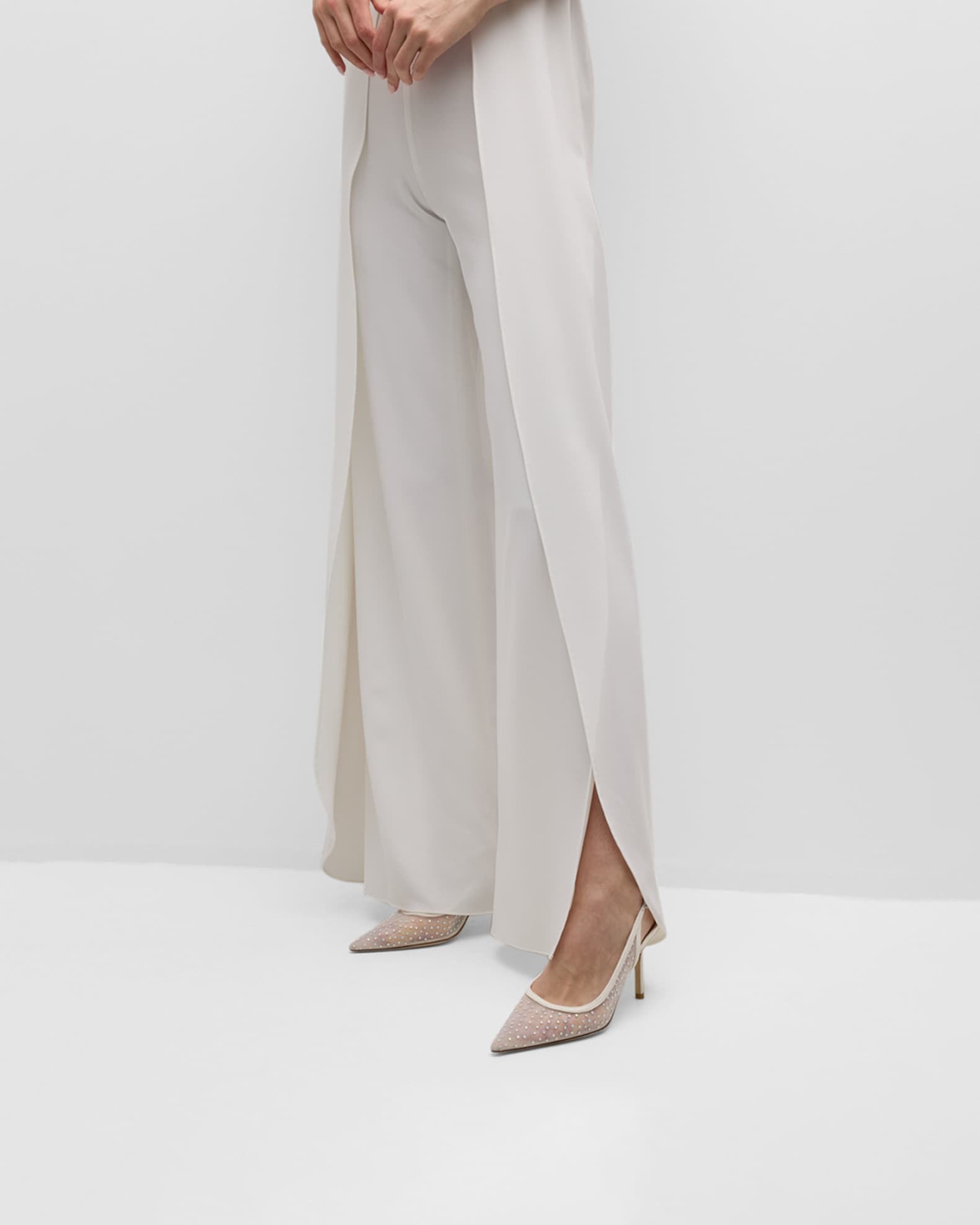 Emilia Crystal Mesh Slingback Pumps 1