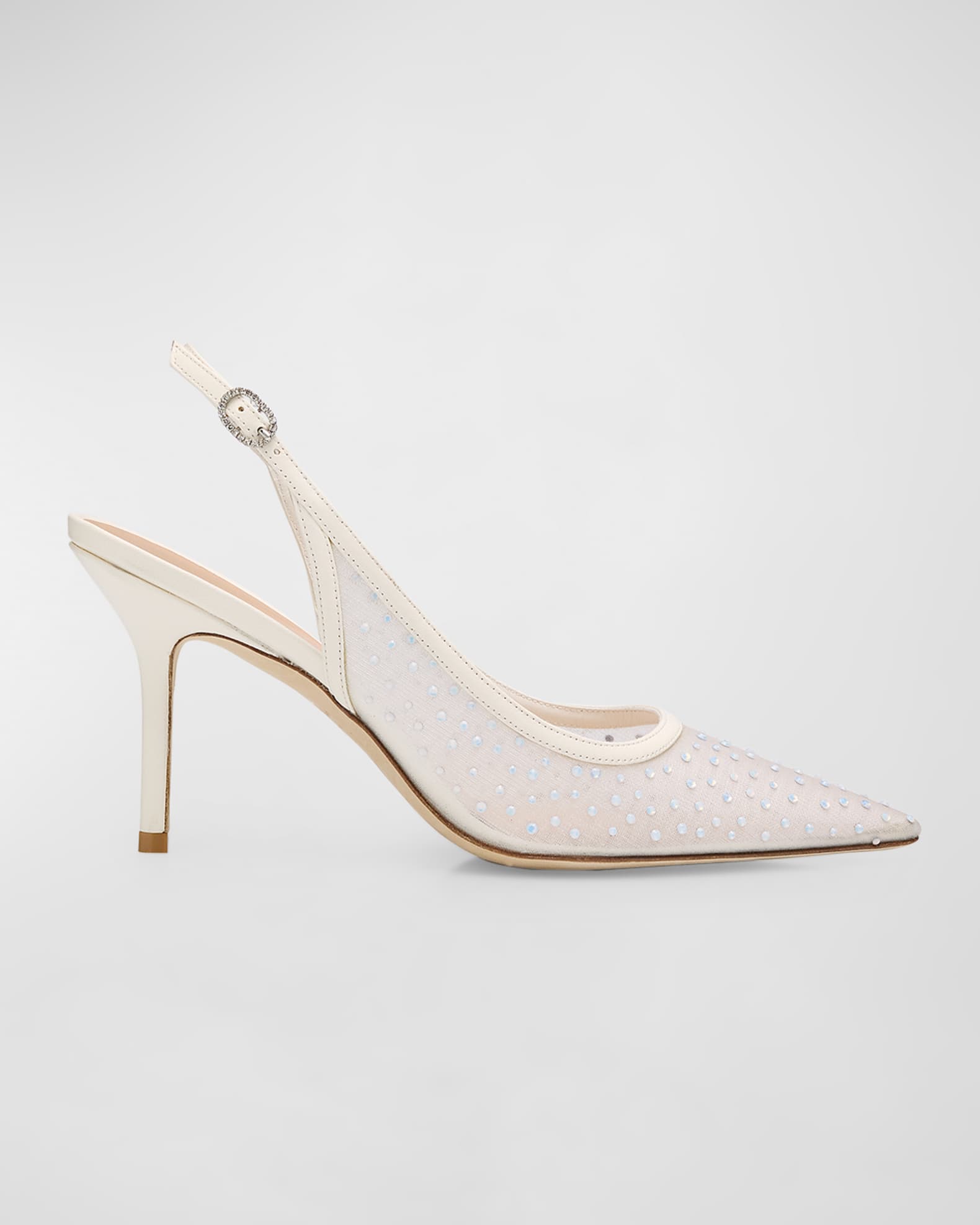 Emilia Crystal Mesh Slingback Pumps 0