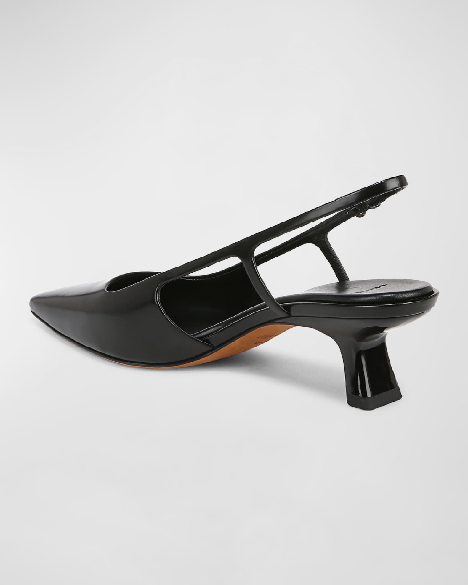 Vince Bianca Leather Kitten Slingback Pumps | Neiman Marcus