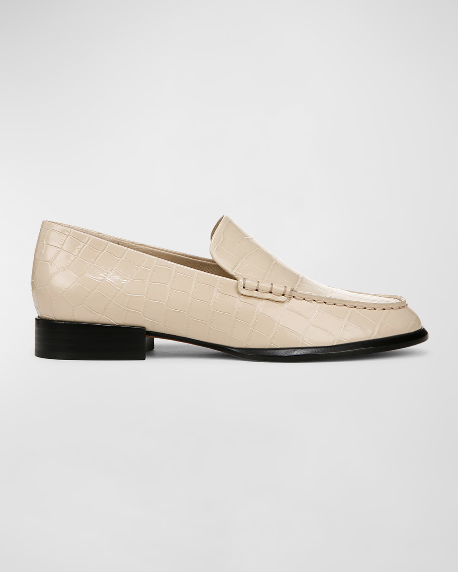 Naomi Croco Embossed Loafers